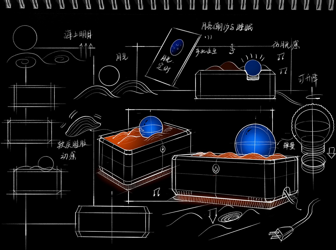 Lamp Sketch Design，product design，industrial design，