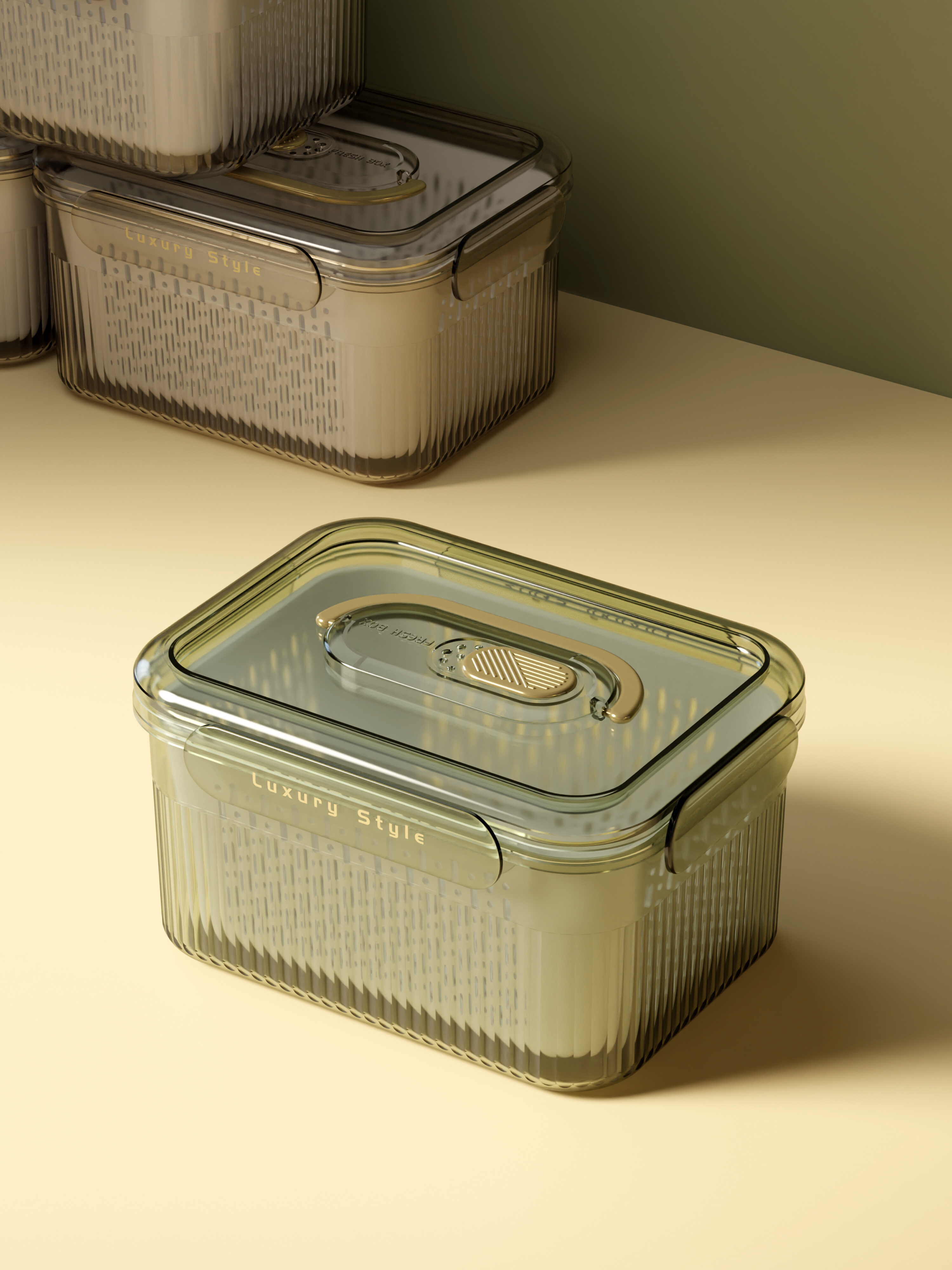 Refrigerator storage box，storage box，Light Luxury Storage Box，Drain storage box，Refrigerator fresh-keeping box，Fresh keeping box，