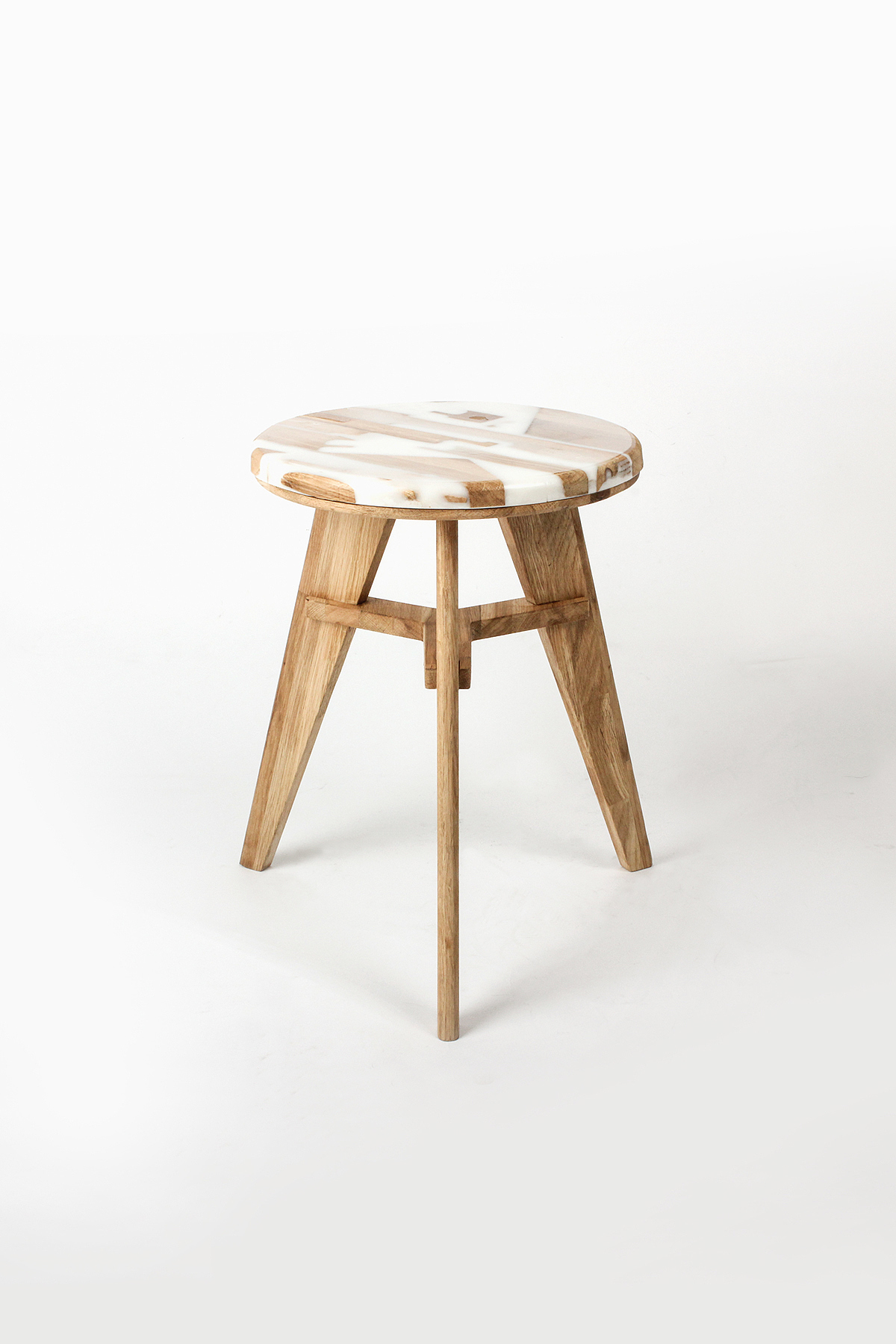 Mixed wood technology，chair，White oak，Hybrid wood，