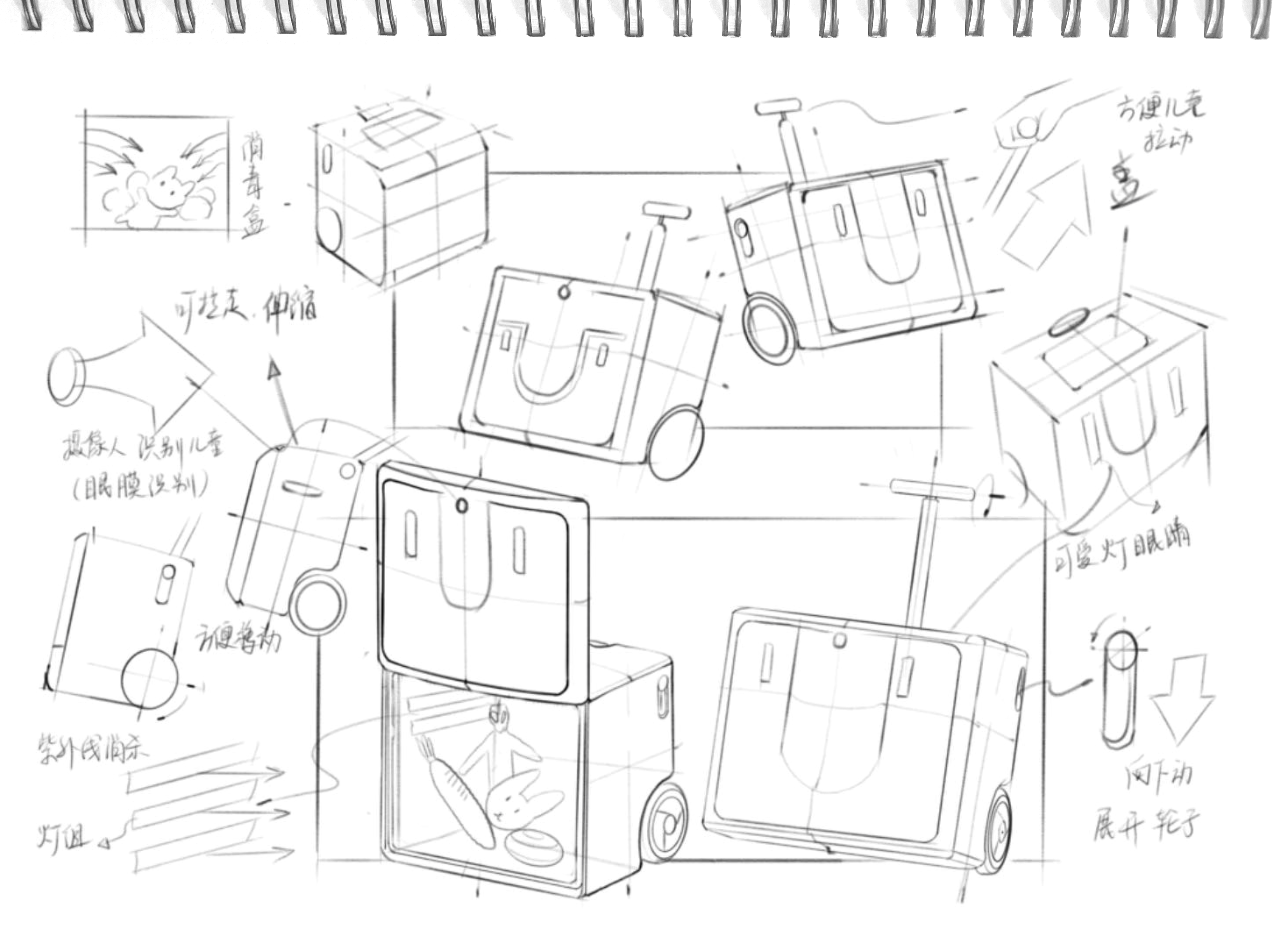 Modular design，disinfection box design，Product sketch，Board Sketch，industrial design，Children's products，