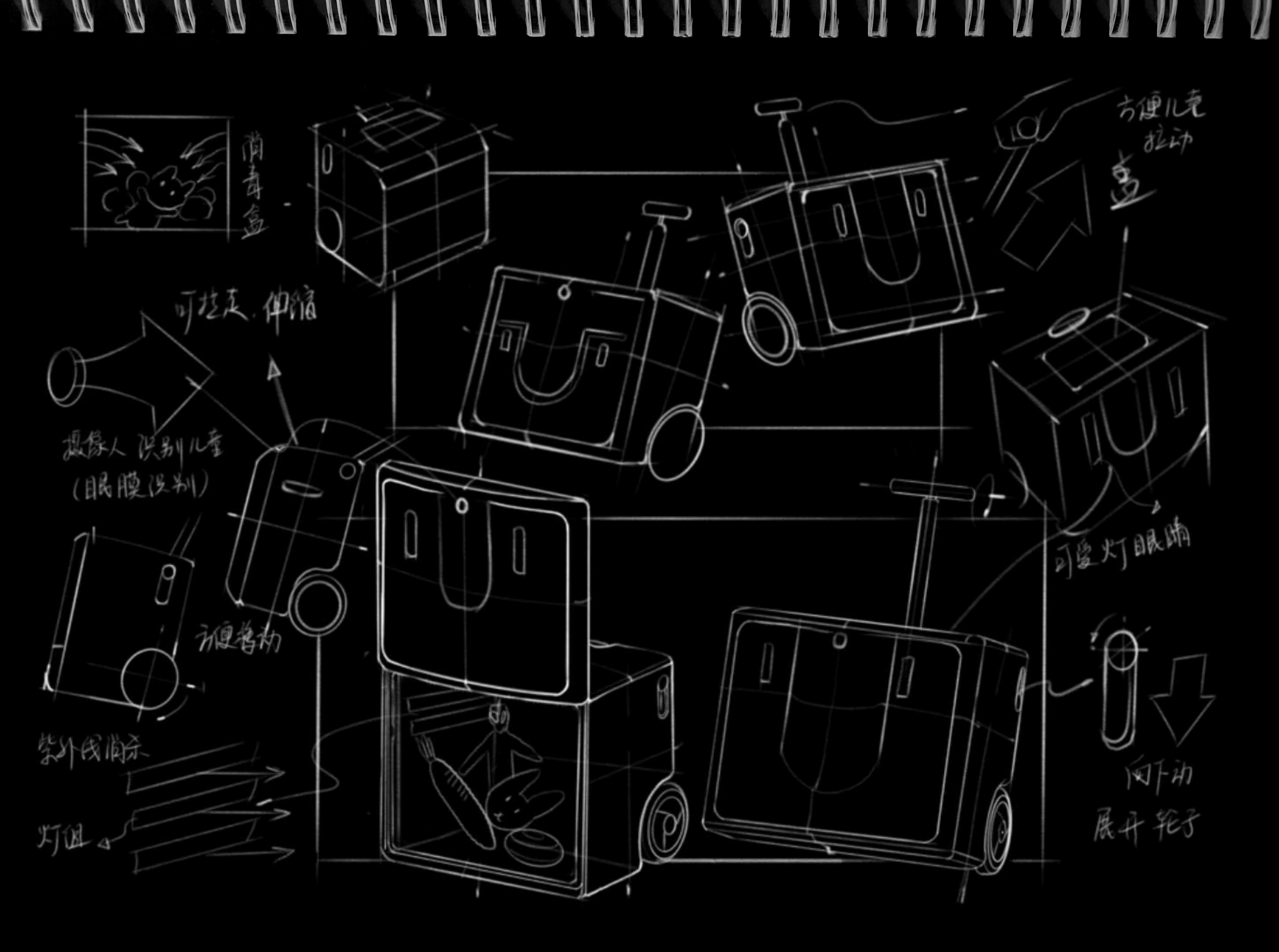 Modular design，disinfection box design，Product sketch，Board Sketch，industrial design，Children's products，