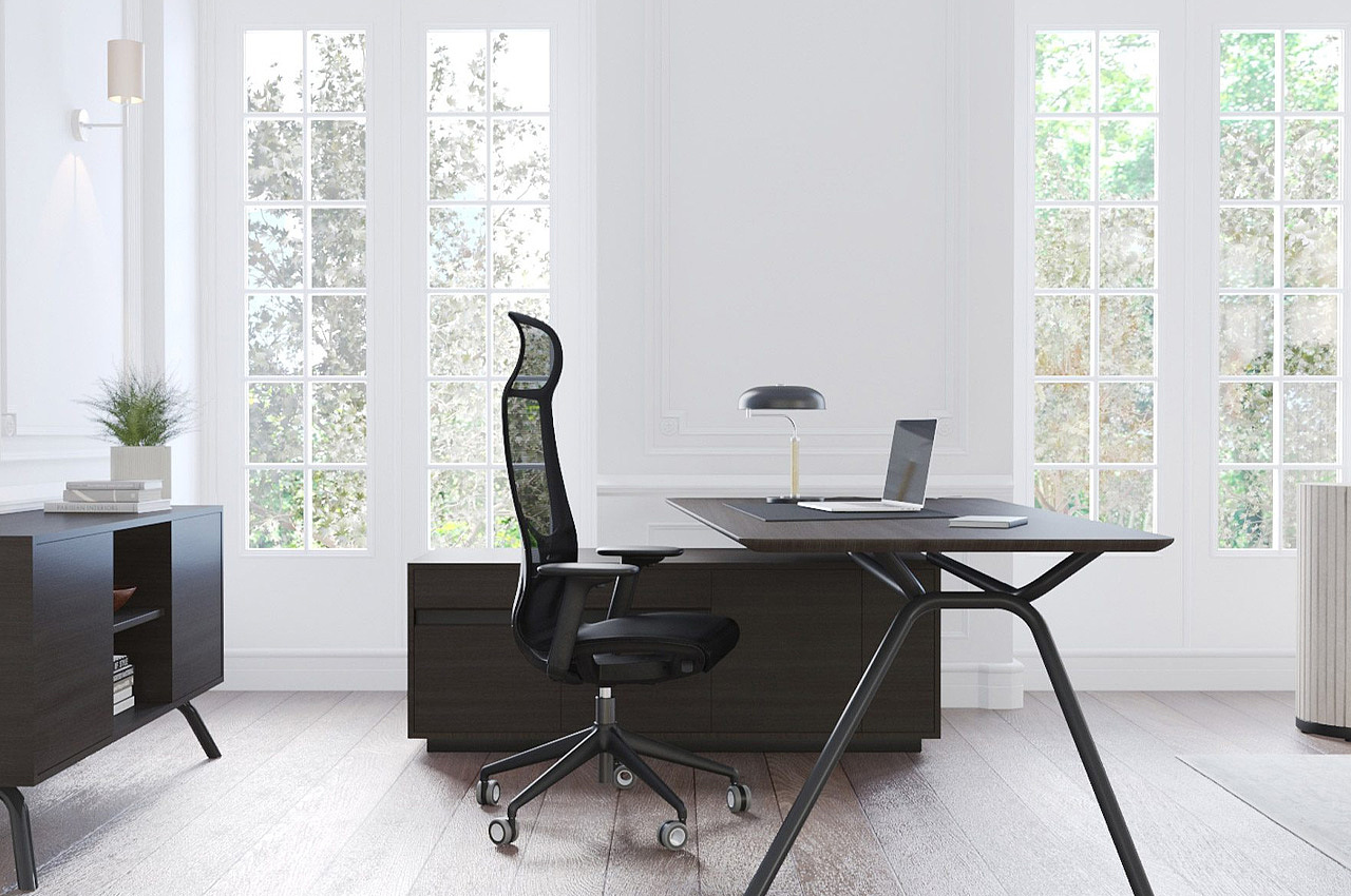 ARQUS DESK，Arqus系列，Orlandini Design工作室，办公桌，环保材料，家具，