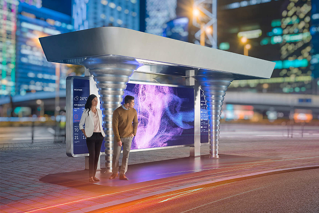 CAPS 2.0，Smart City Solutions，Intelligent bus shelter，air cleaner，