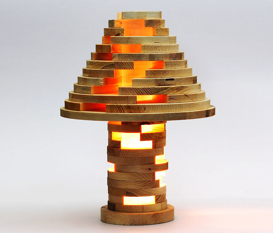 furniture，Home Furnishing，woodiness，Mushroom lamp，lamp，Transform，