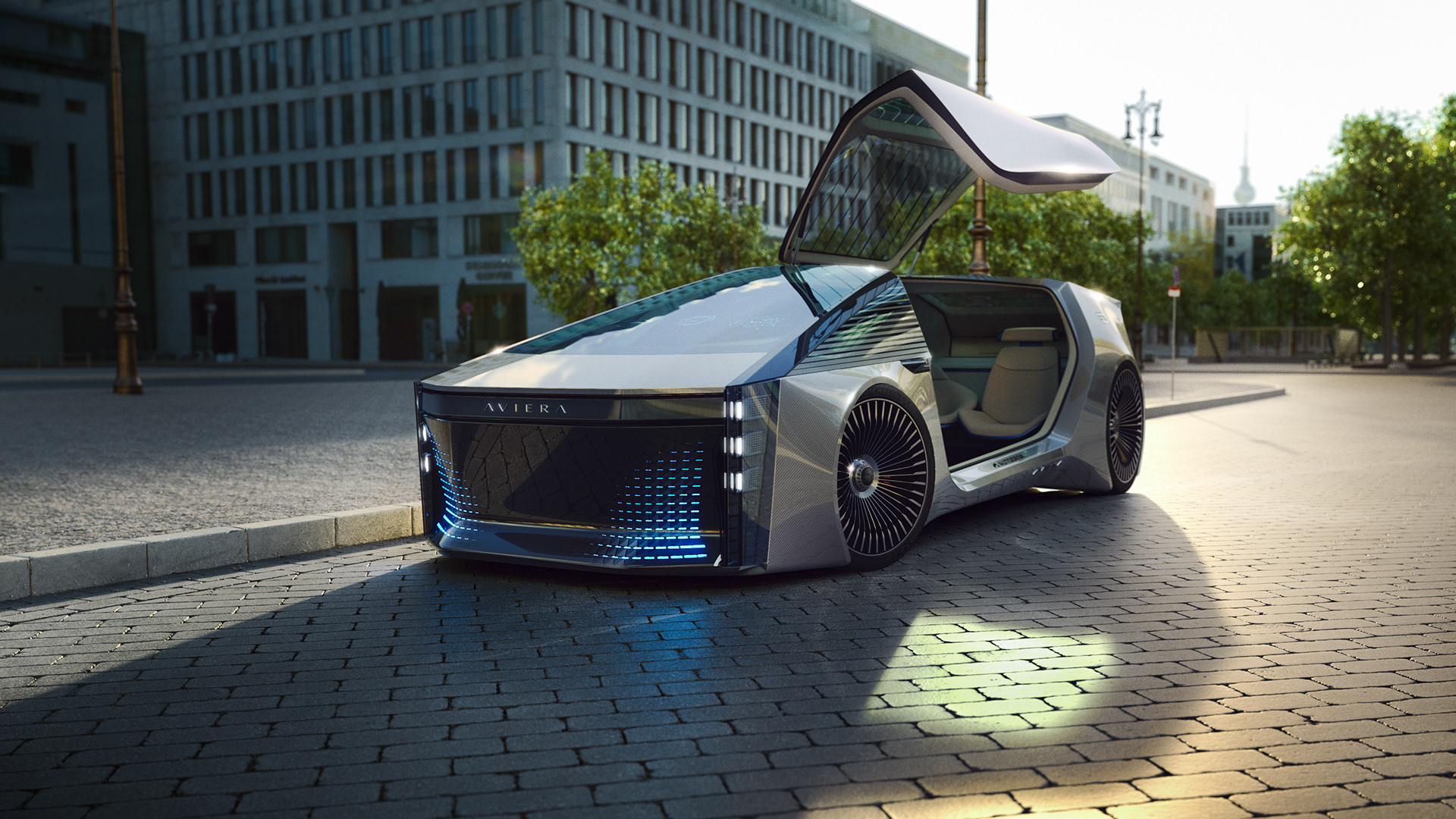 3D Scene，Berlin-Paris Square，