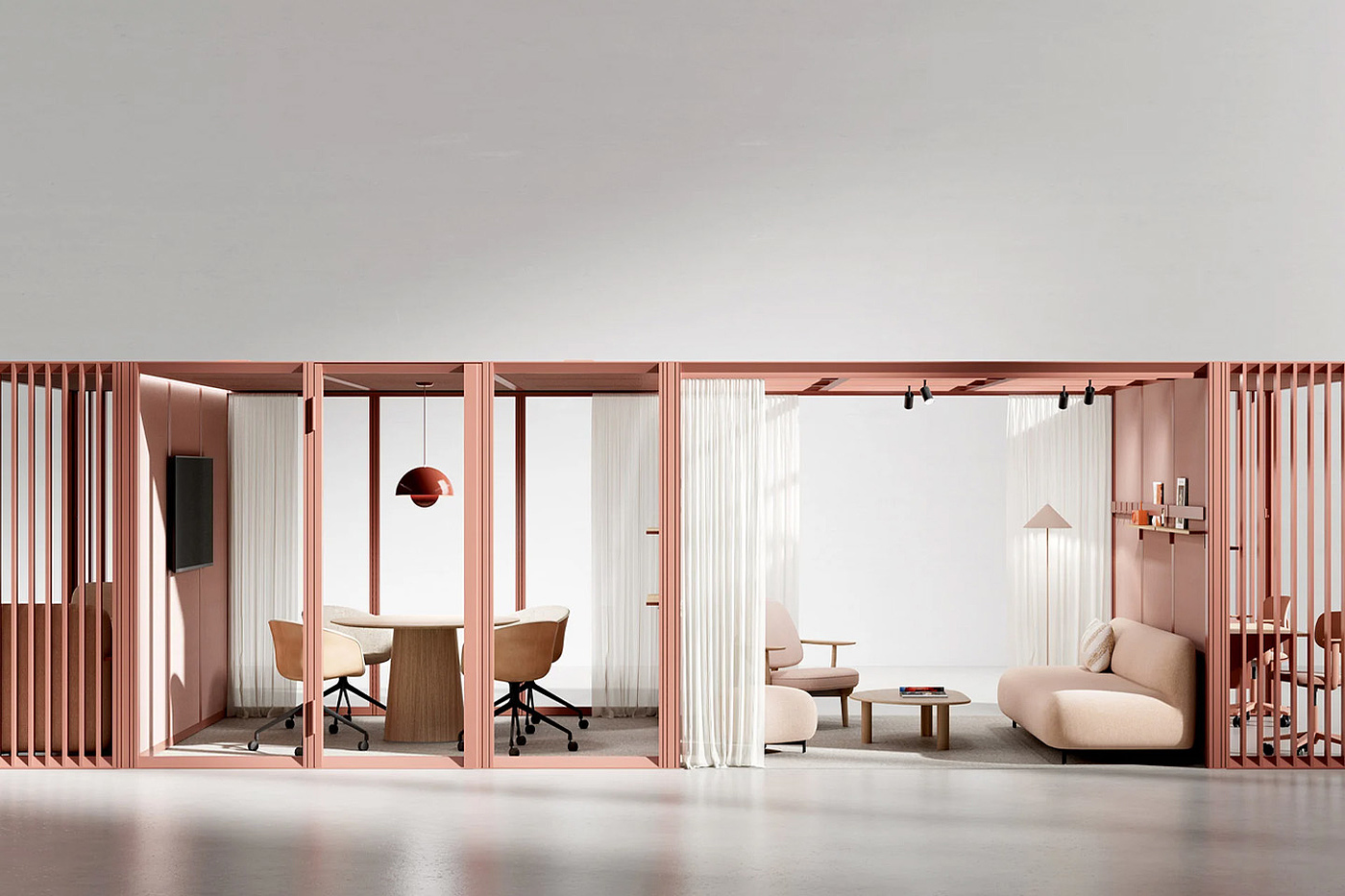 office，Recyclable，furniture design ，Mute，OMNIROOM，flexible，
