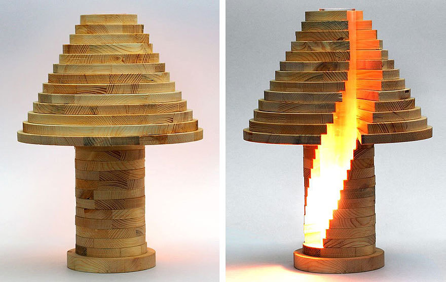 furniture，Home Furnishing，woodiness，Mushroom lamp，lamp，Transform，