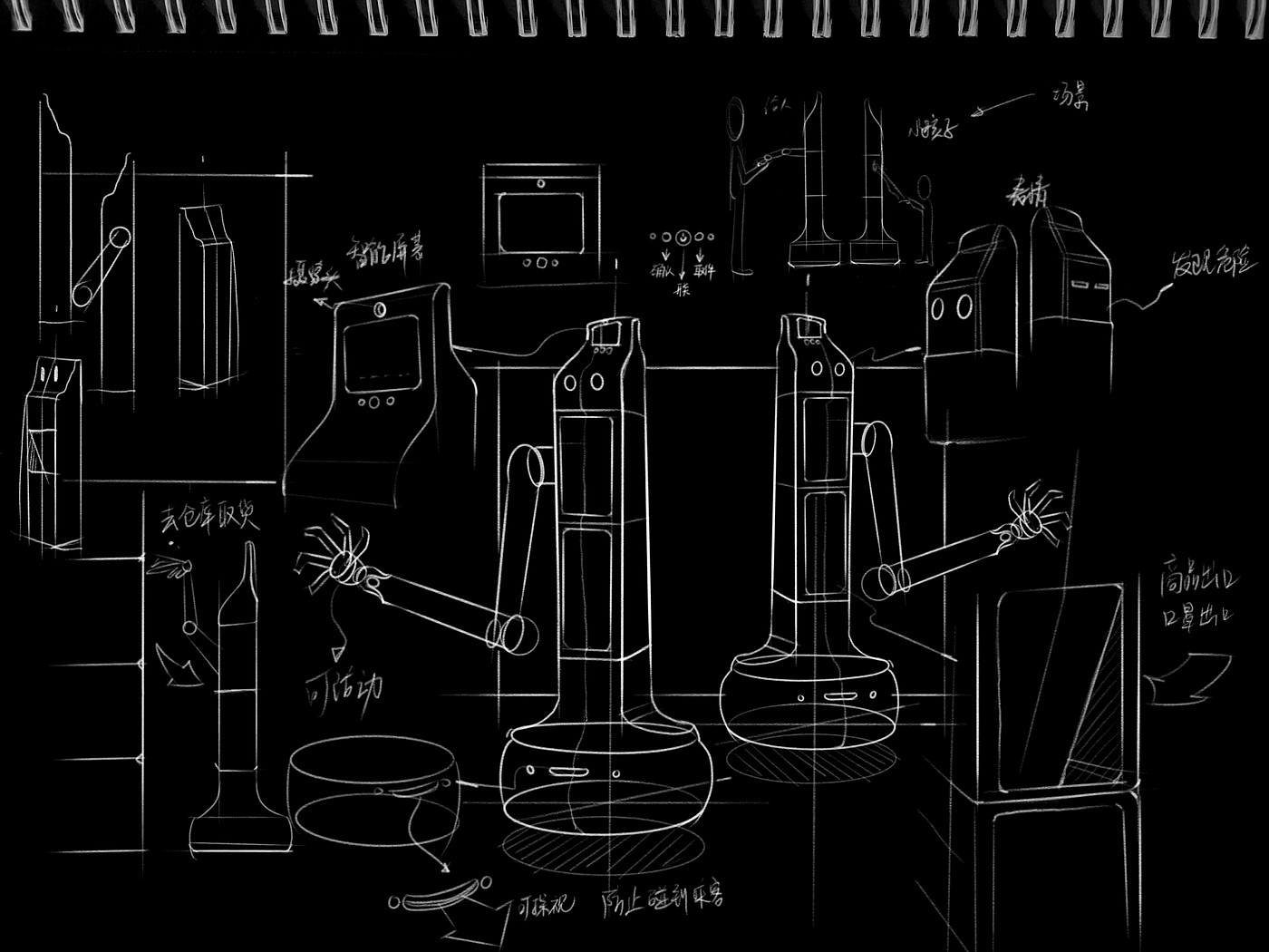 Robot design，Product sketch，Board Sketch，Sketch design，product design，industrial design，
