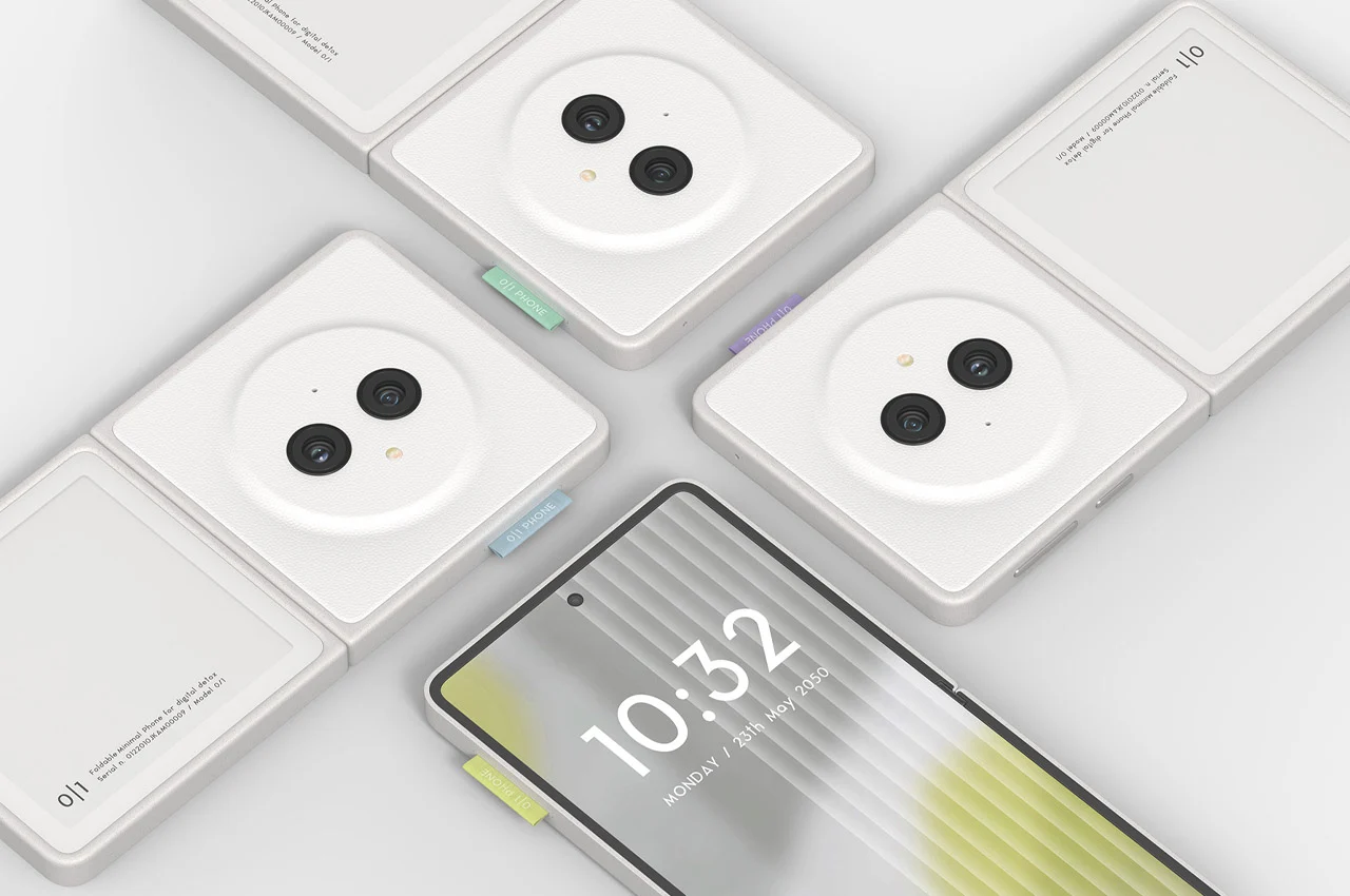 Folding mobile phone，Minimalist，Clock，fashion，Accessories，