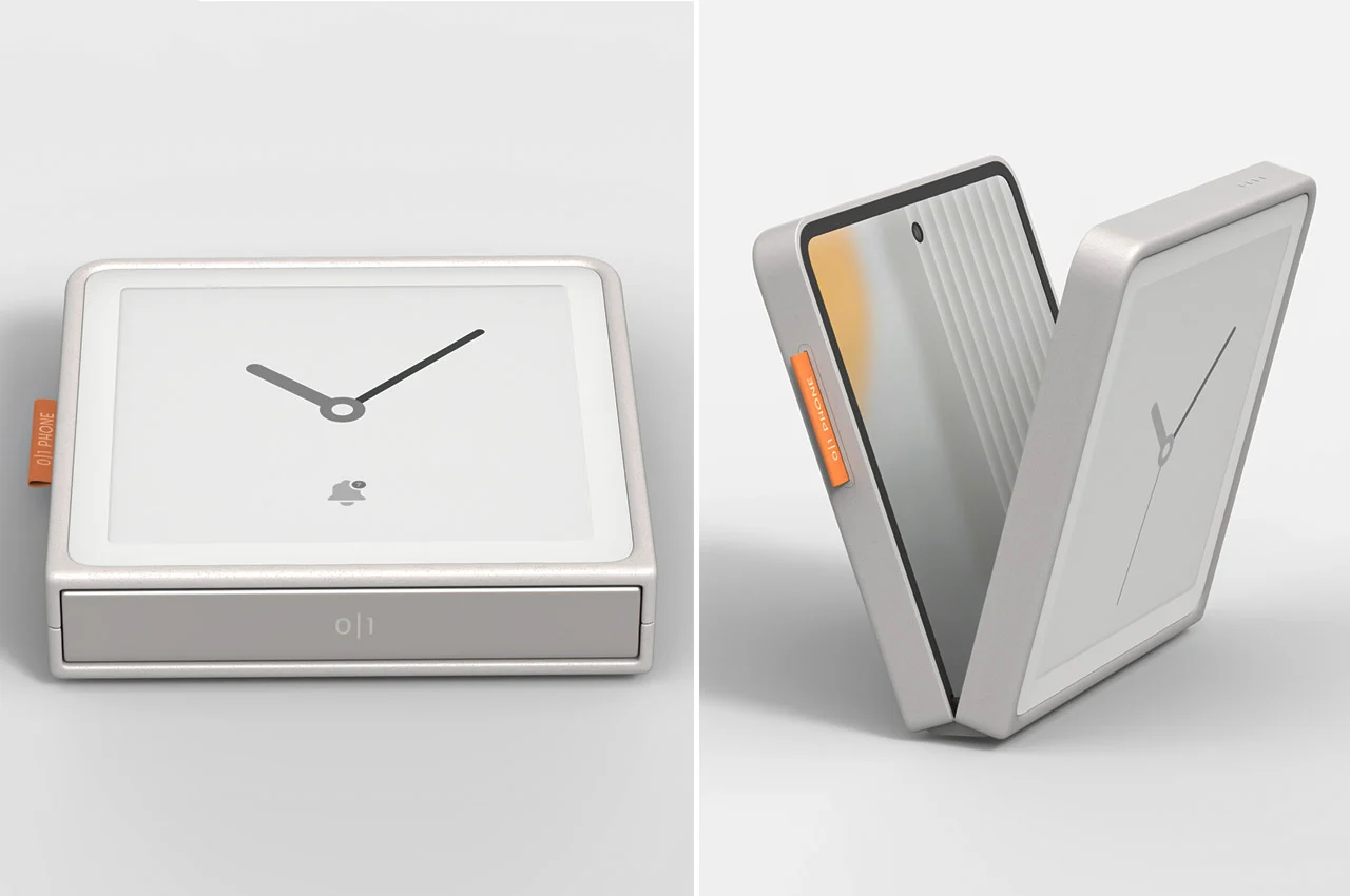 Folding mobile phone，Minimalist，Clock，fashion，Accessories，