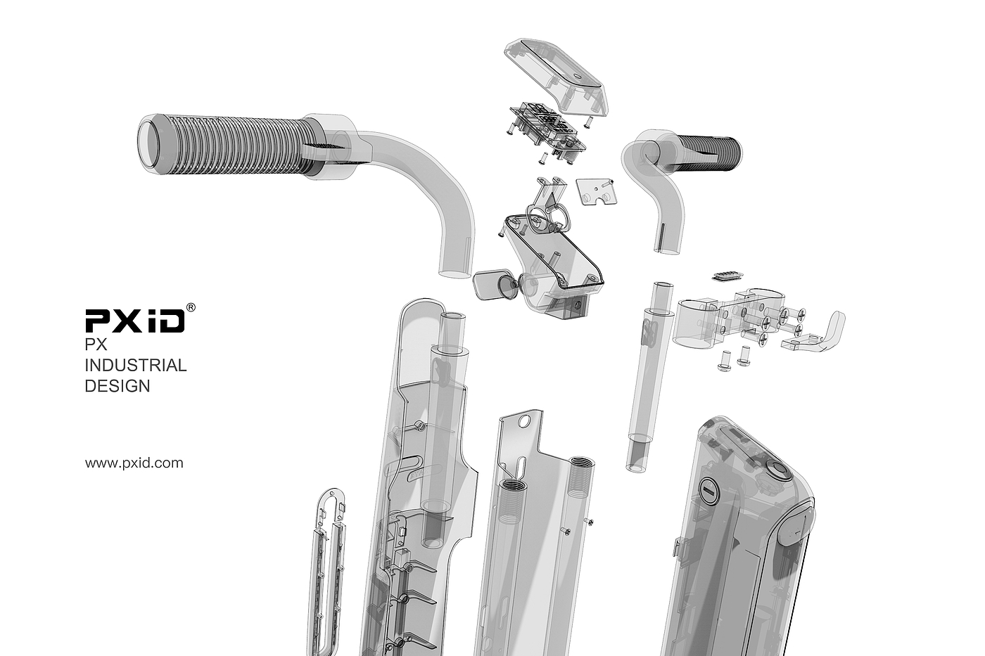 Product oriented industrial design，pxid，Design of walking tools for the elderly，Balance car design，Scooter design，Design of electric scooter，