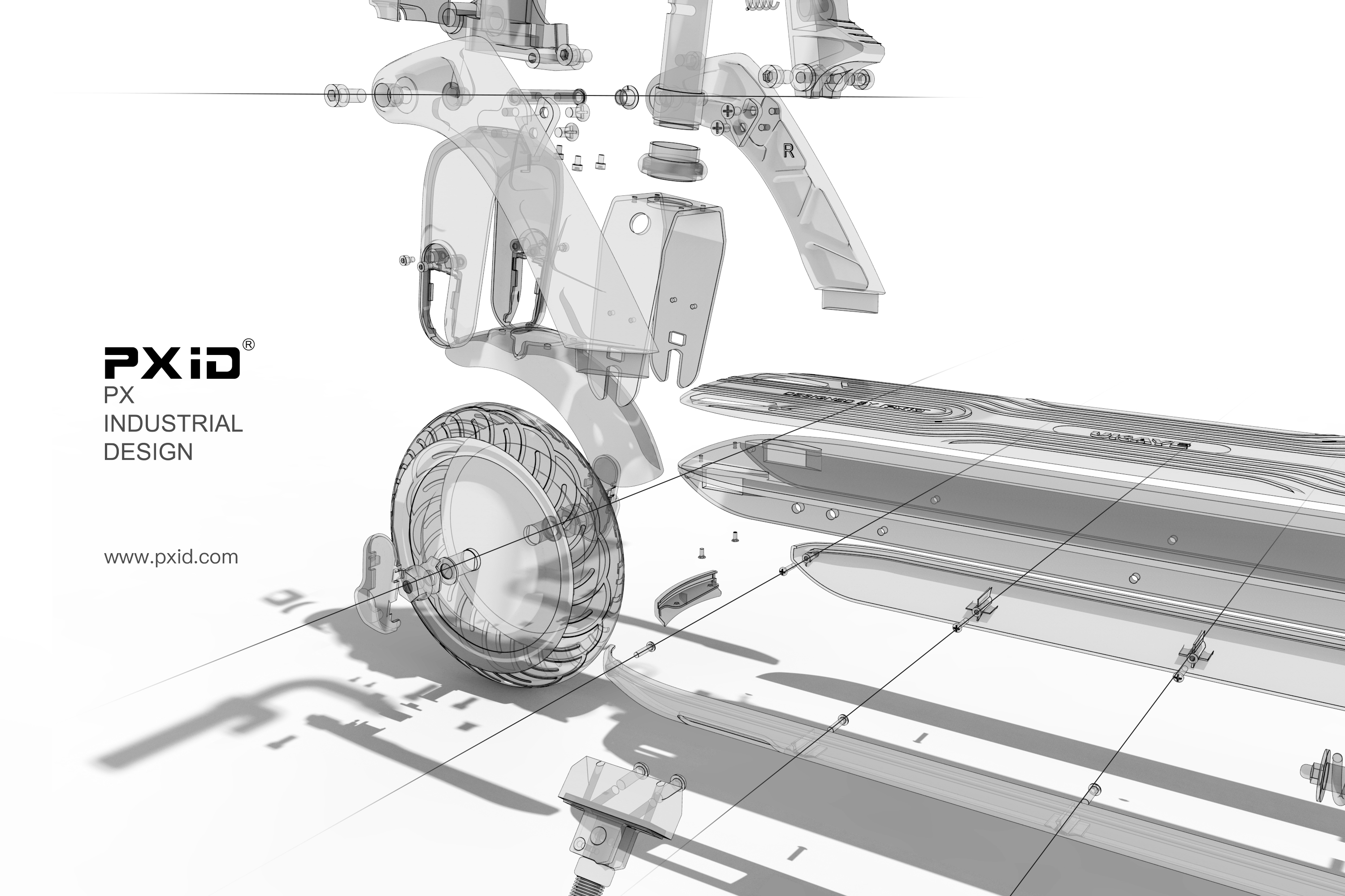 Product oriented industrial design，pxid，Design of walking tools for the elderly，Balance car design，Scooter design，Design of electric scooter，