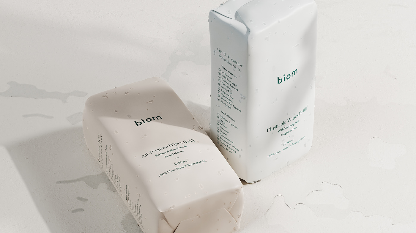 Santal Natura，biom，Wet towel，packing design，