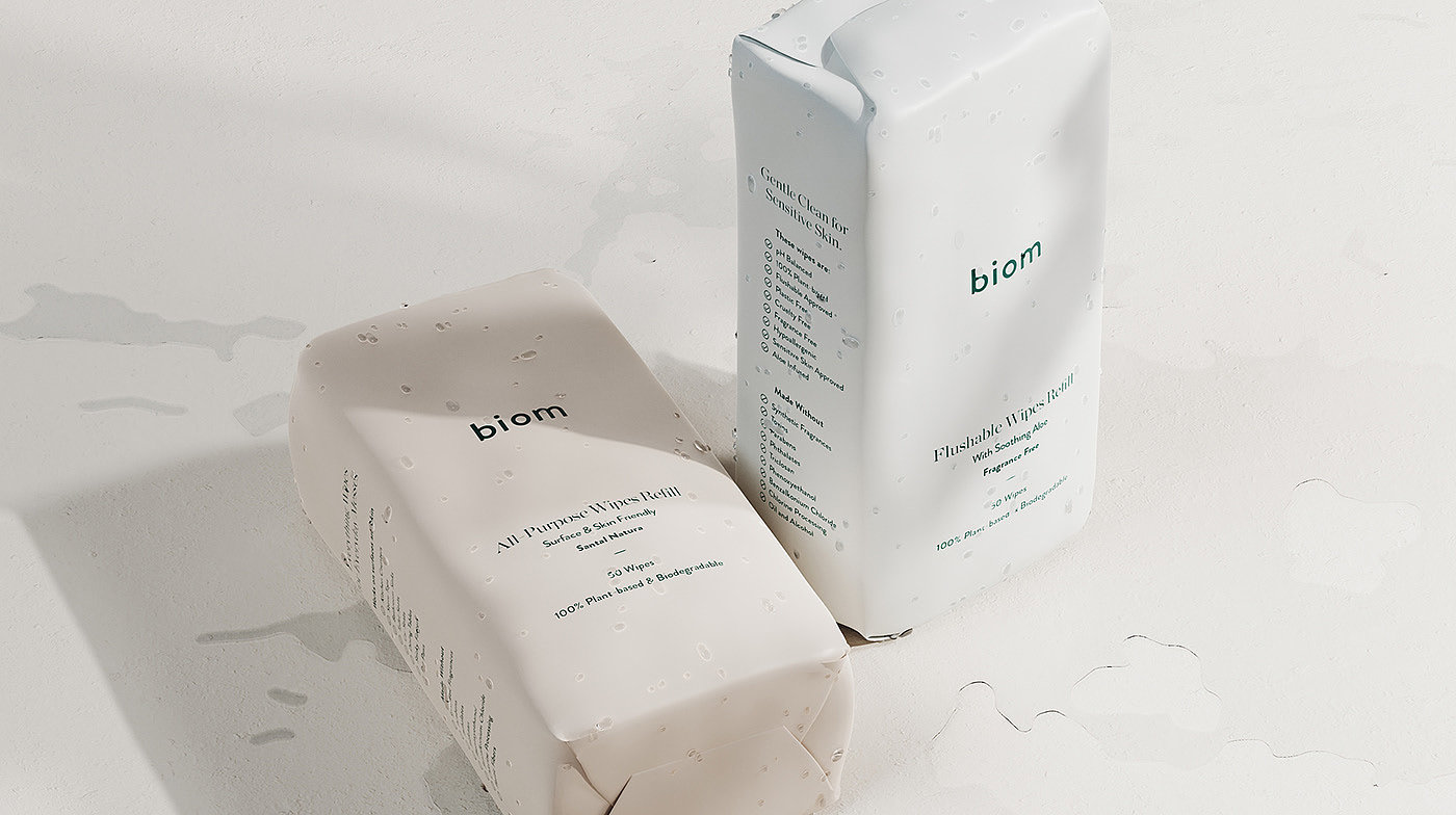 Santal Natura，biom，Wet towel，packing design，
