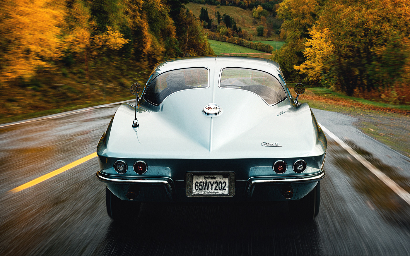 automobile，vehicle，Snow，Corvette Stingray，C2 1963，