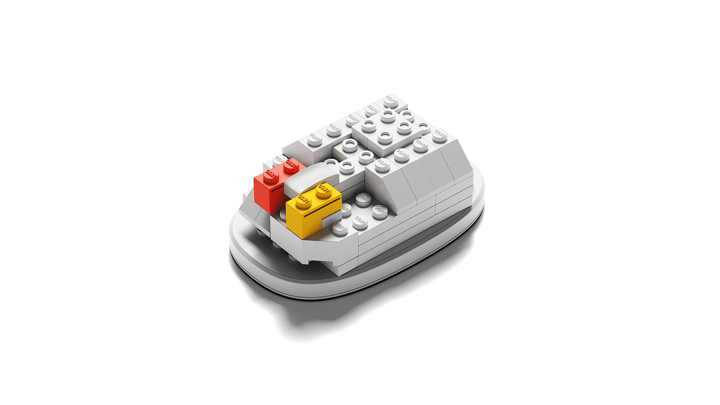 Lego，Clickbrick，mouse，assemble，