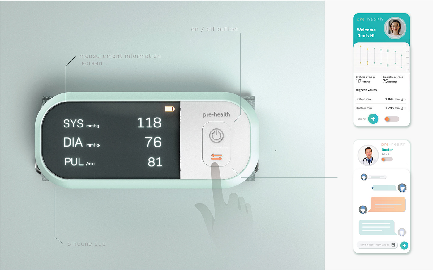 blood pressure-thermometer，Pre-health，