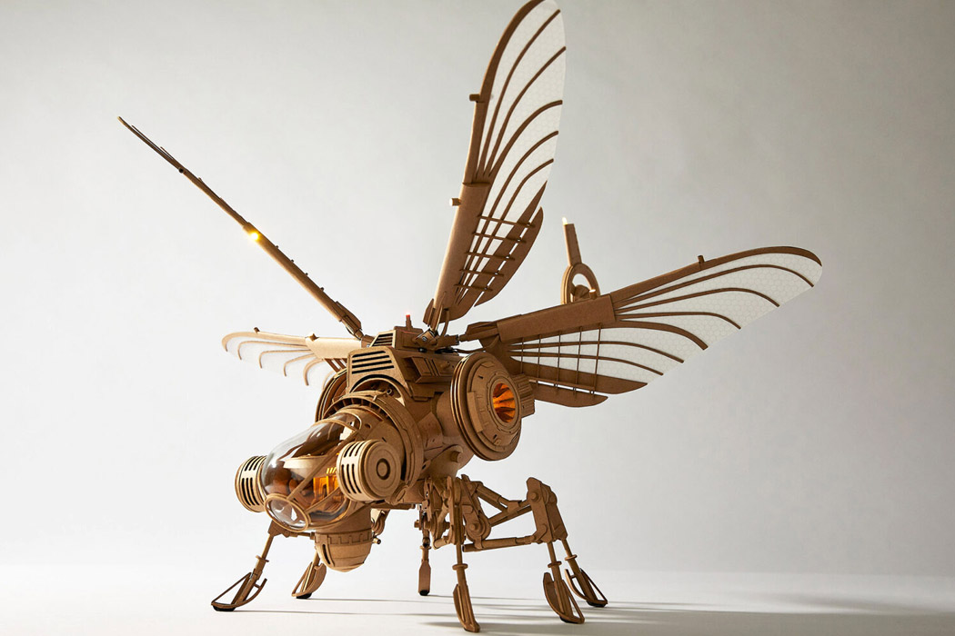 Sculpture，cardboard，Greg Olijnyk，science fiction，Futurism，