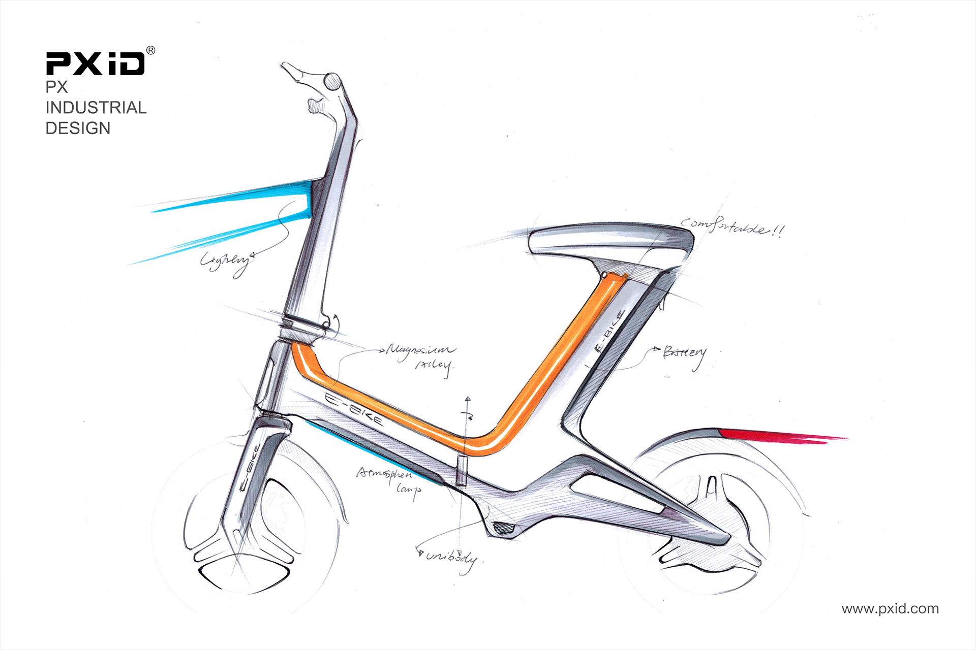 Product oriented industrial design，Scooter design，Design of electric scooter，pxid，Balance car design，Design of walking tools for the elderly，