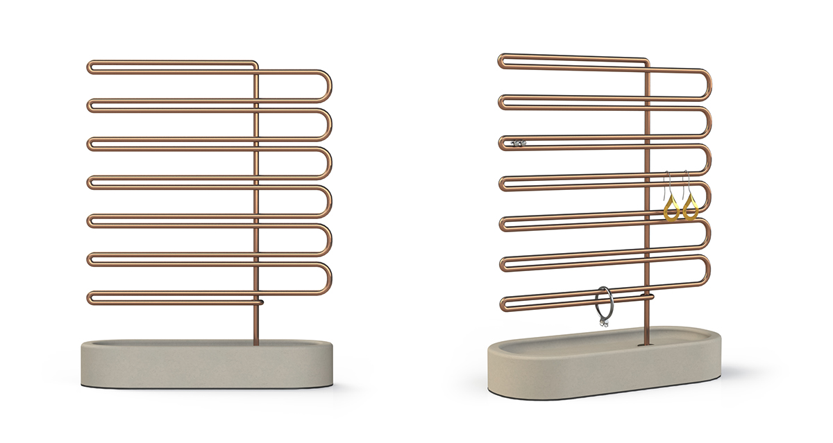 Umbra brand，TRINKET，Jewelry Earring frame，Metal，Powder coating，