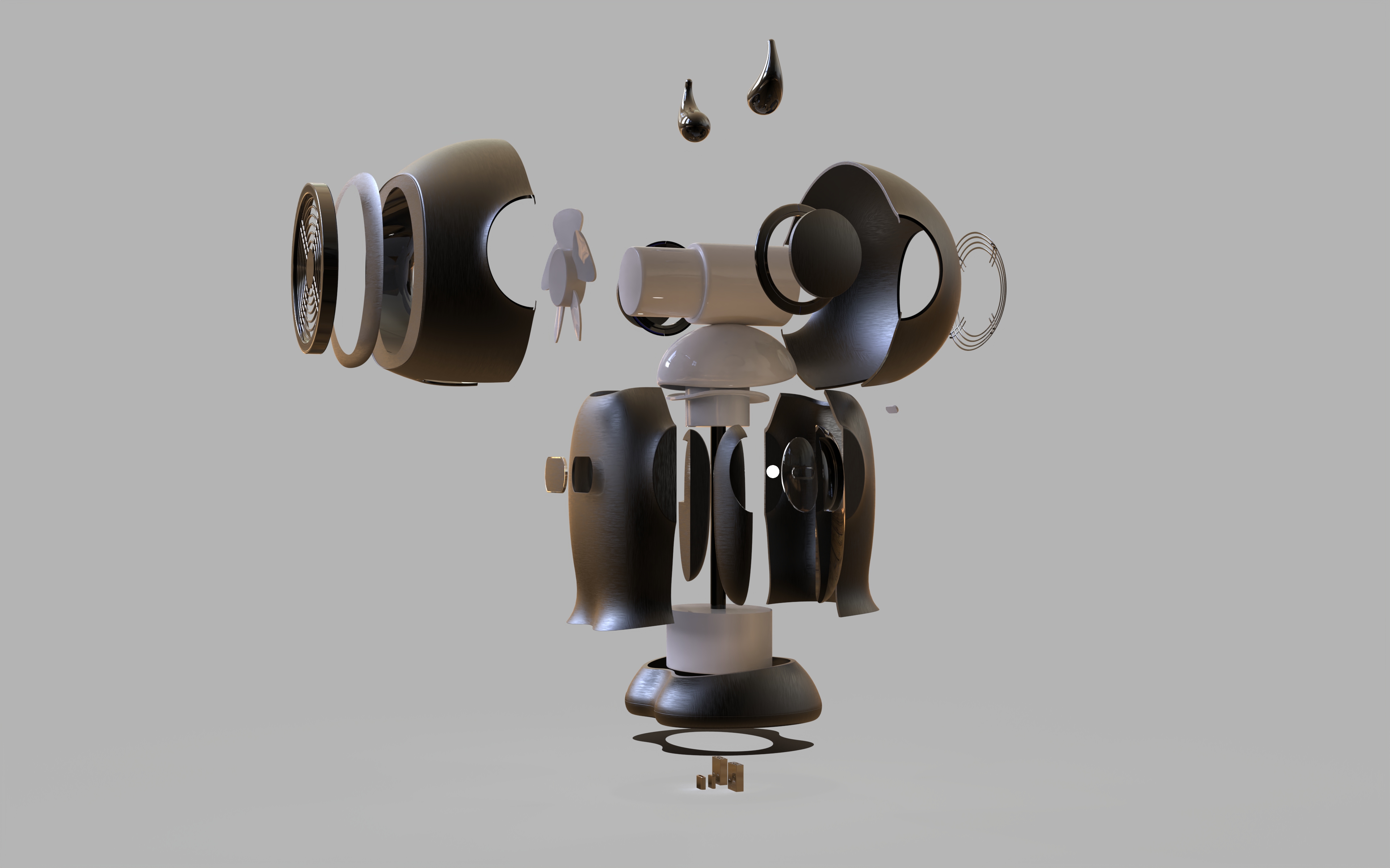 science and technology，Fan，IP image，intelligence，portable and lightweight，