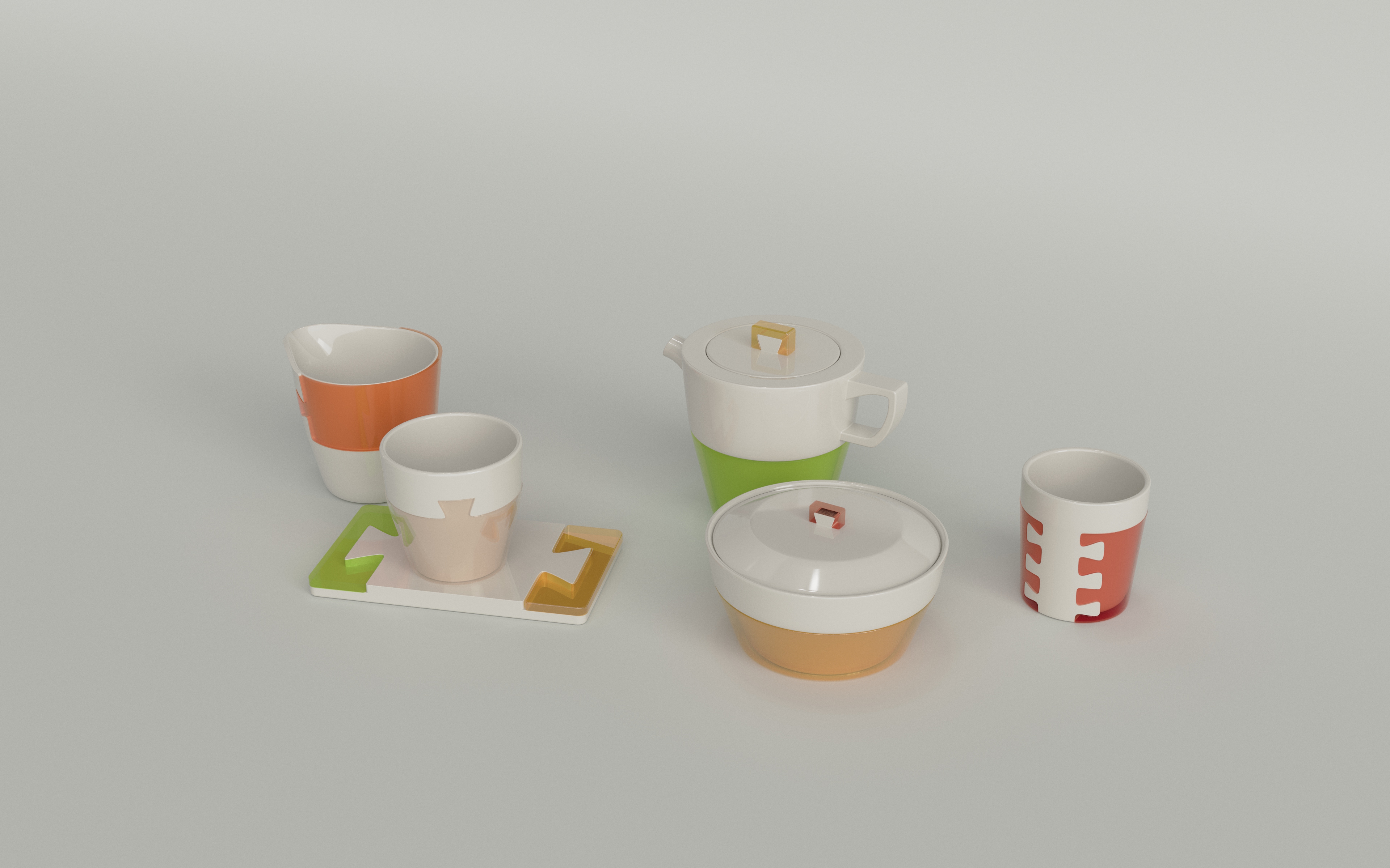 ceramics，tea set，Mortise and tenon，Integrated material，Fit，