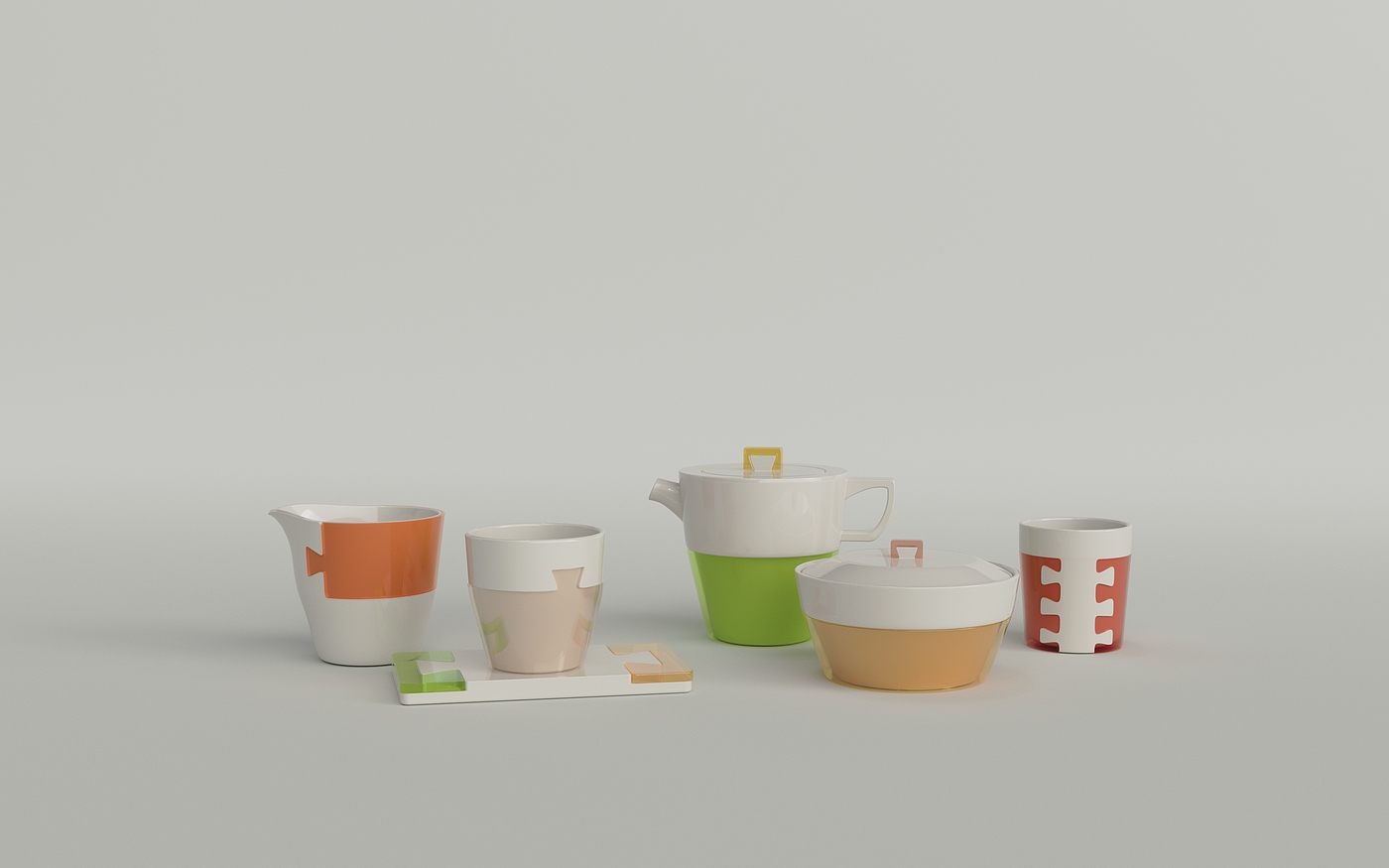 陶瓷，茶具，榫卯，综合材质，契合，