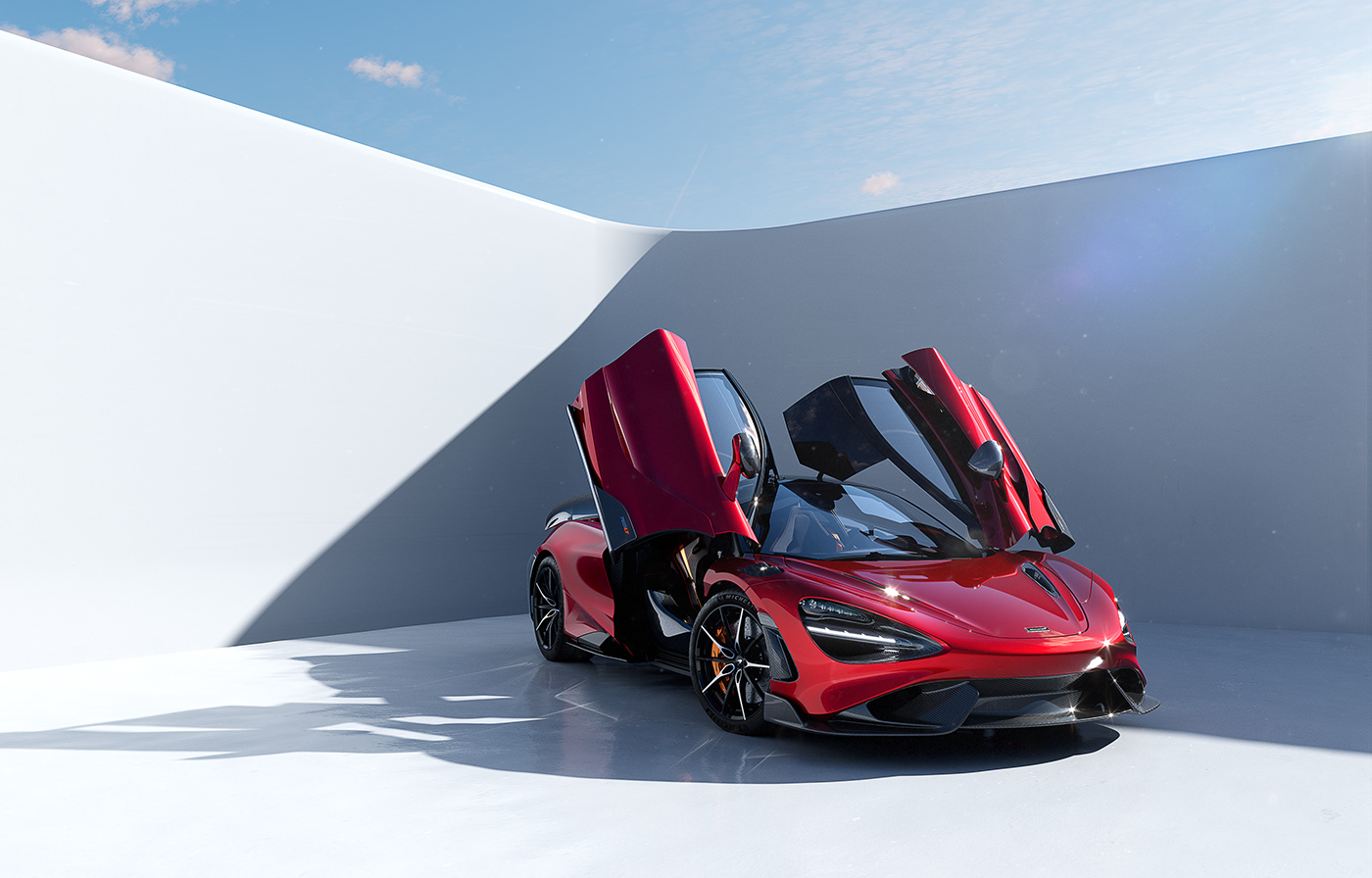 mclaren，765LT，Sports car，cgi，