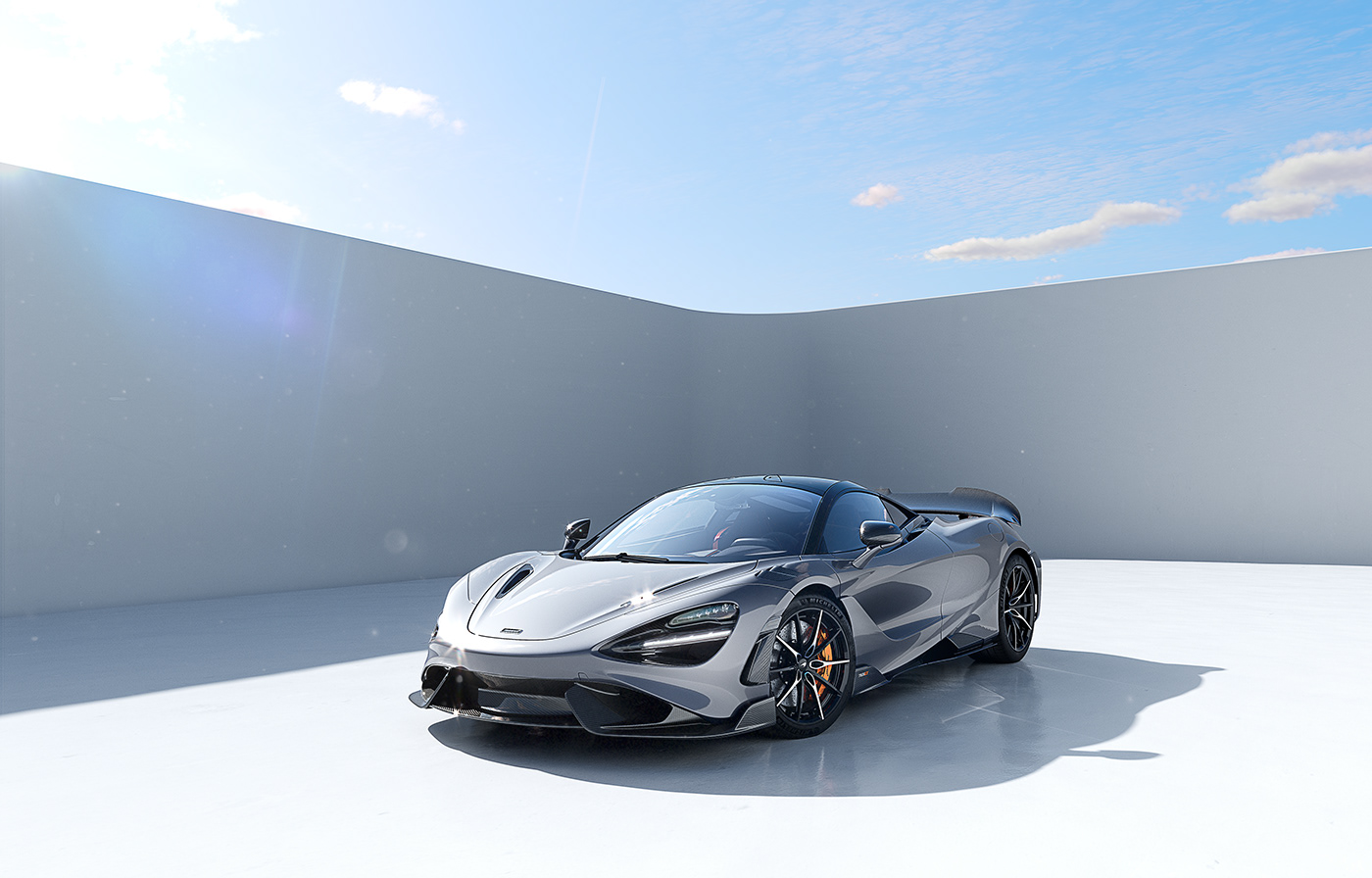 mclaren，765LT，Sports car，cgi，