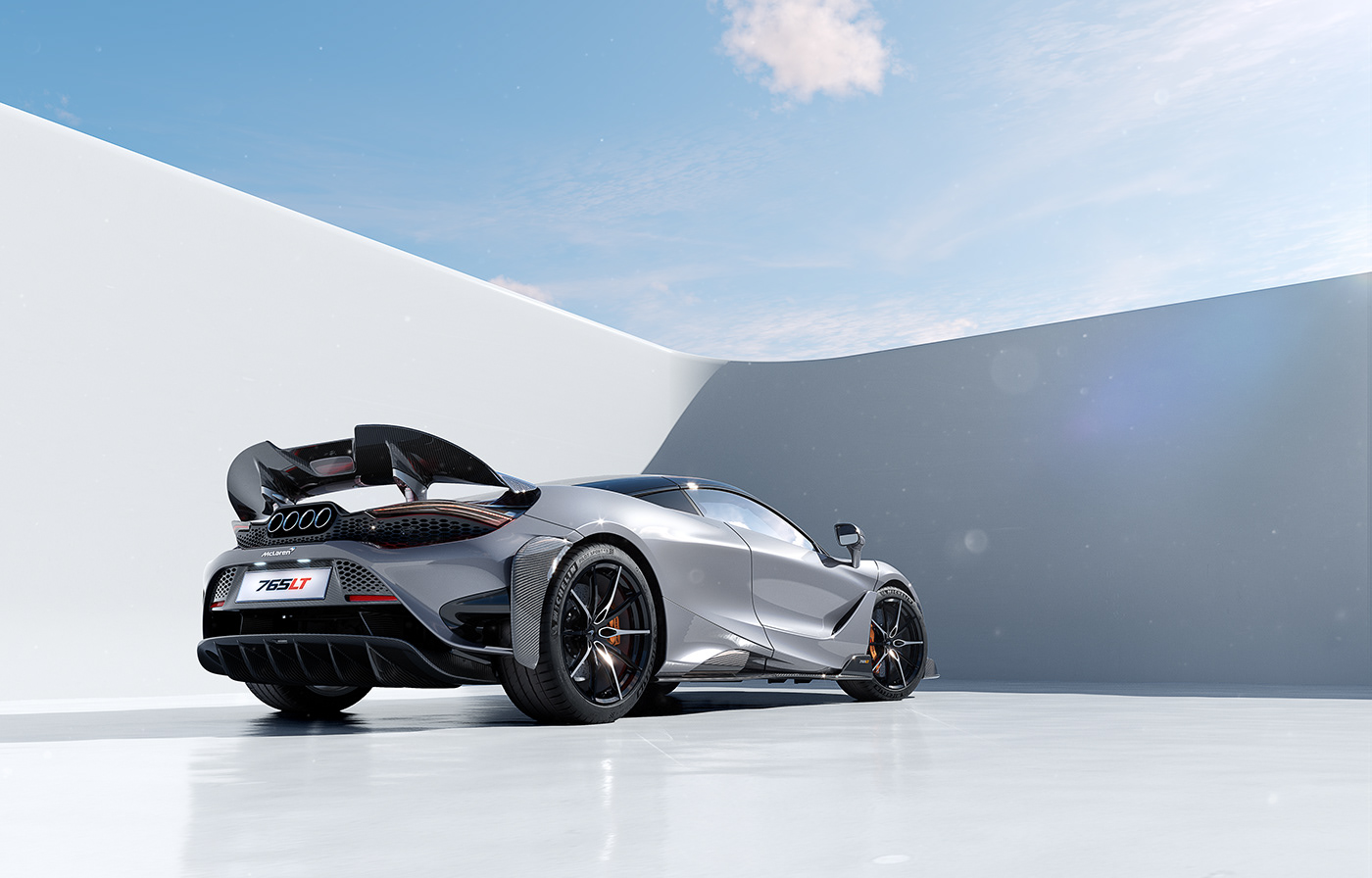 mclaren，765LT，Sports car，cgi，