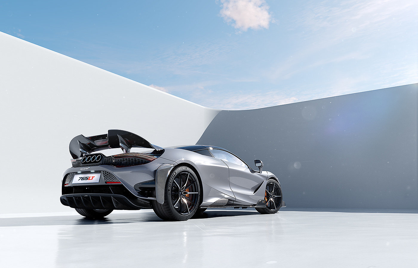 mclaren，765LT，Sports car，cgi，