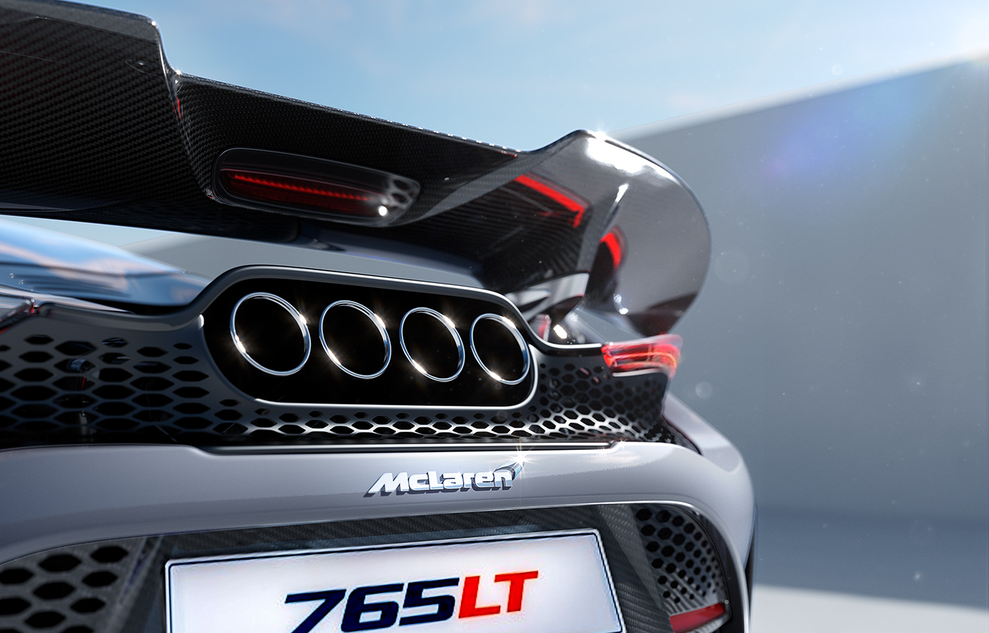 mclaren，765LT，Sports car，cgi，