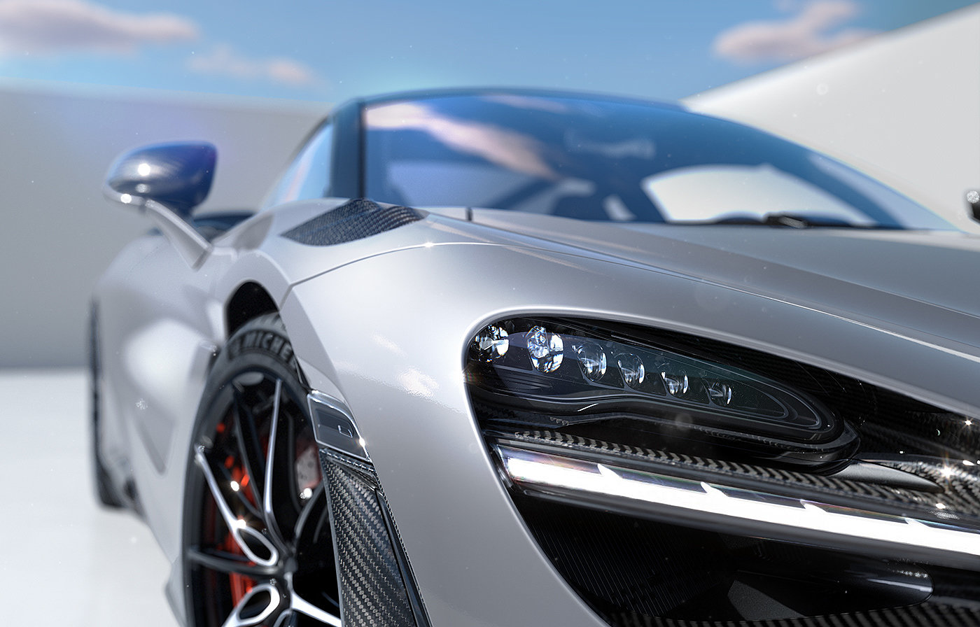 mclaren，765LT，Sports car，cgi，