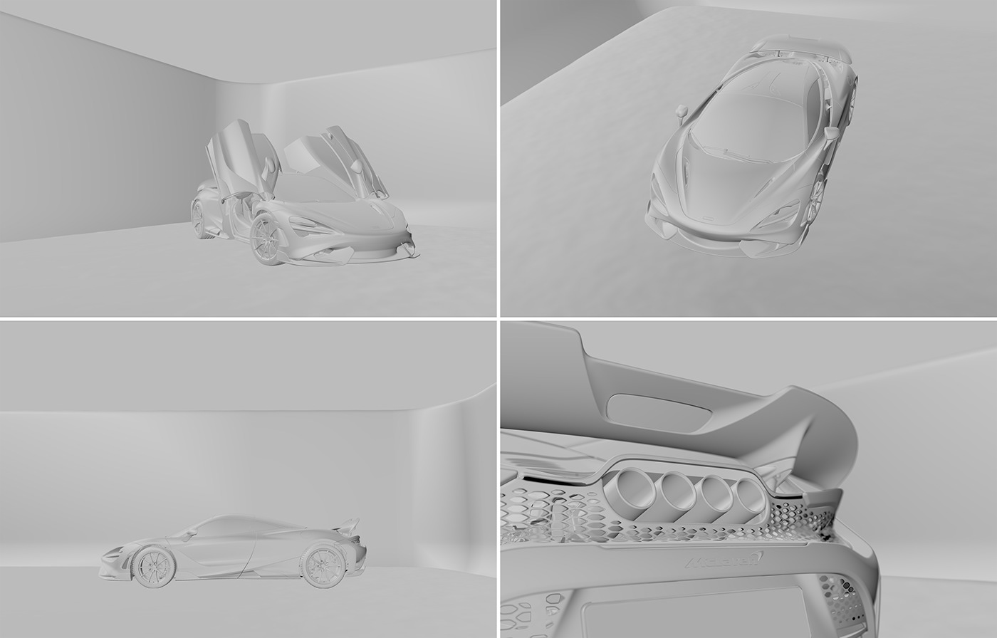 mclaren，765LT，Sports car，cgi，