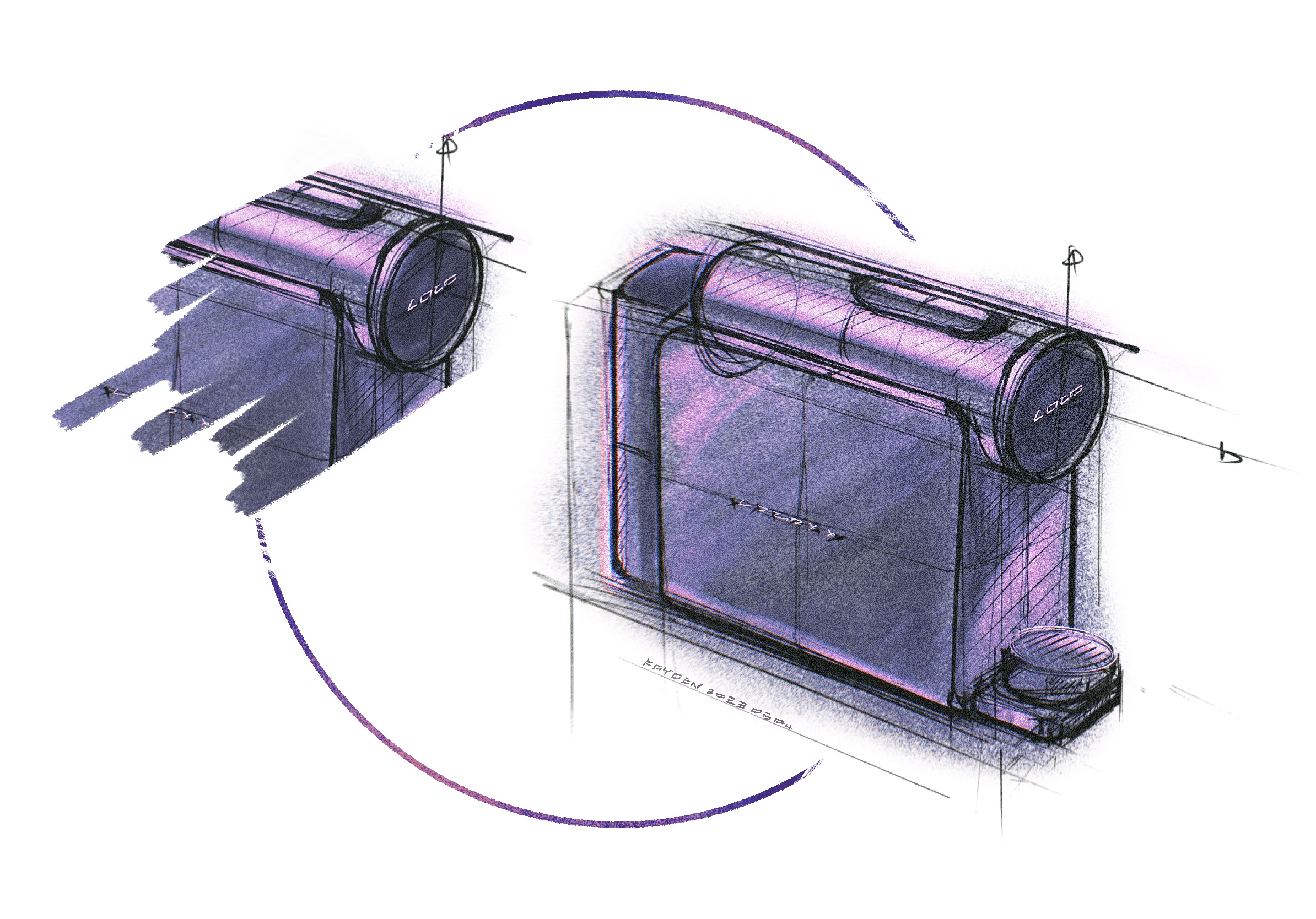 Hand drawn industrial design，Ubee ，record，self-taught，Procreate，