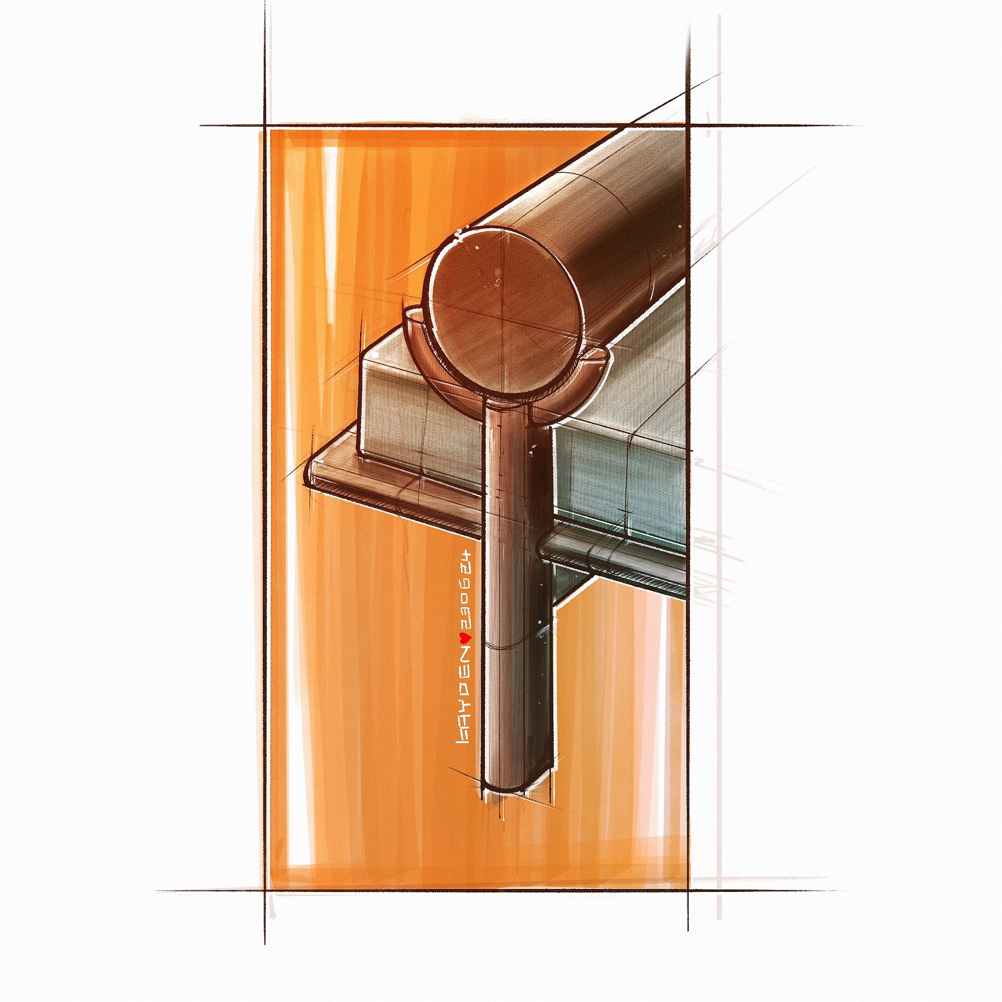 Hand drawn industrial design，Ubee ，record，self-taught，Procreate，