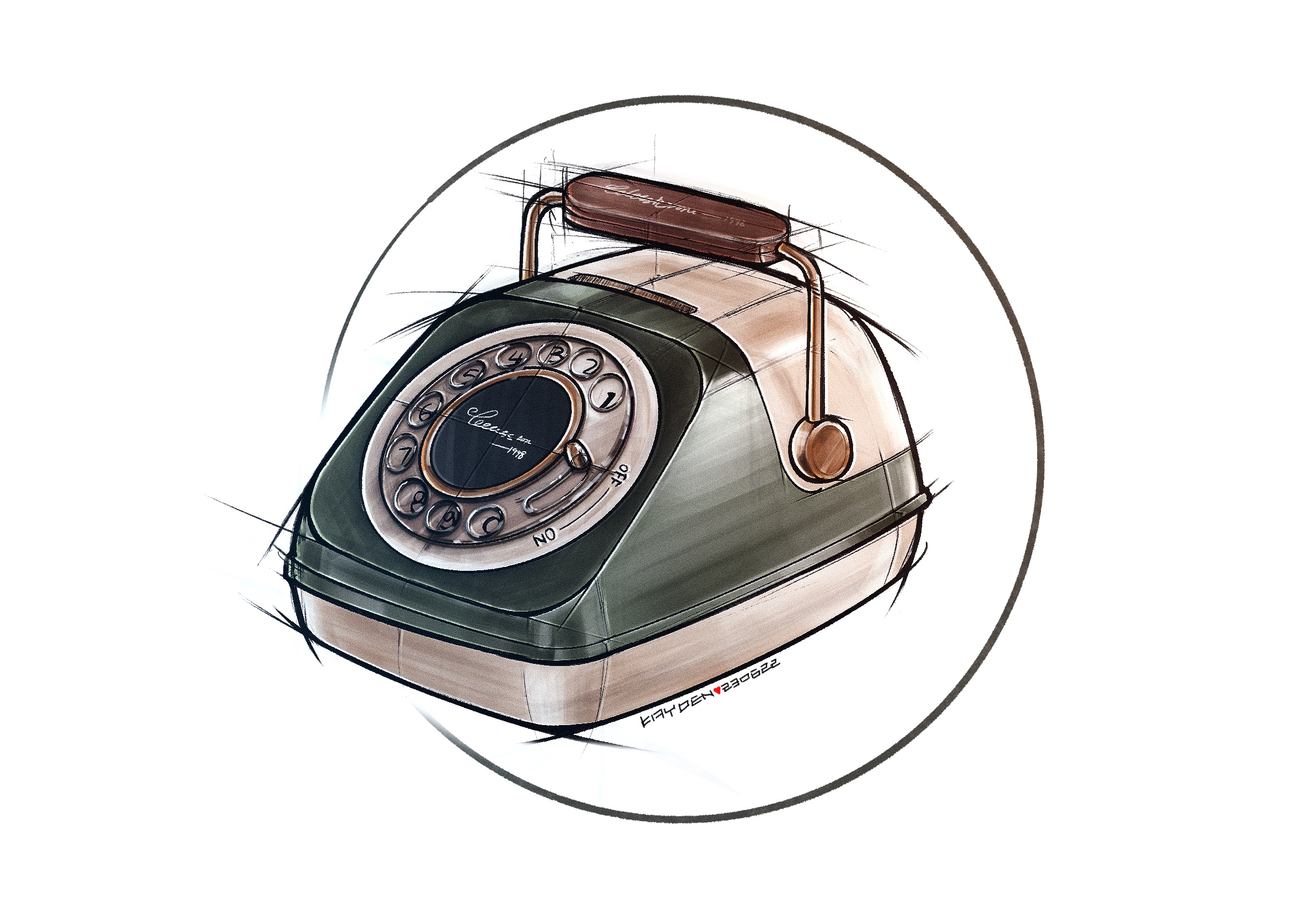 Hand drawn industrial design，Ubee ，record，self-taught，Procreate，