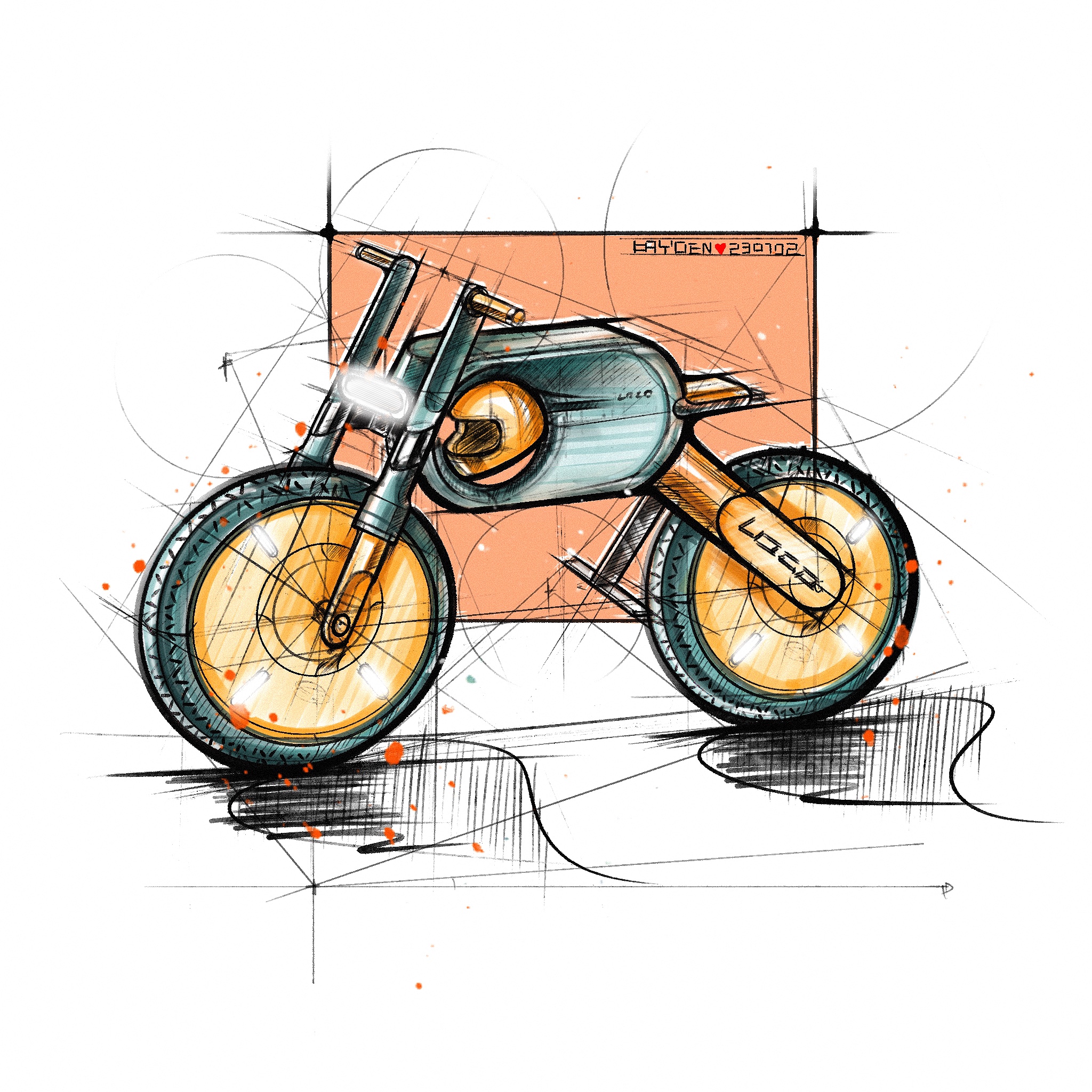 Hand drawn industrial design，Ubee ，record，self-taught，Procreate，