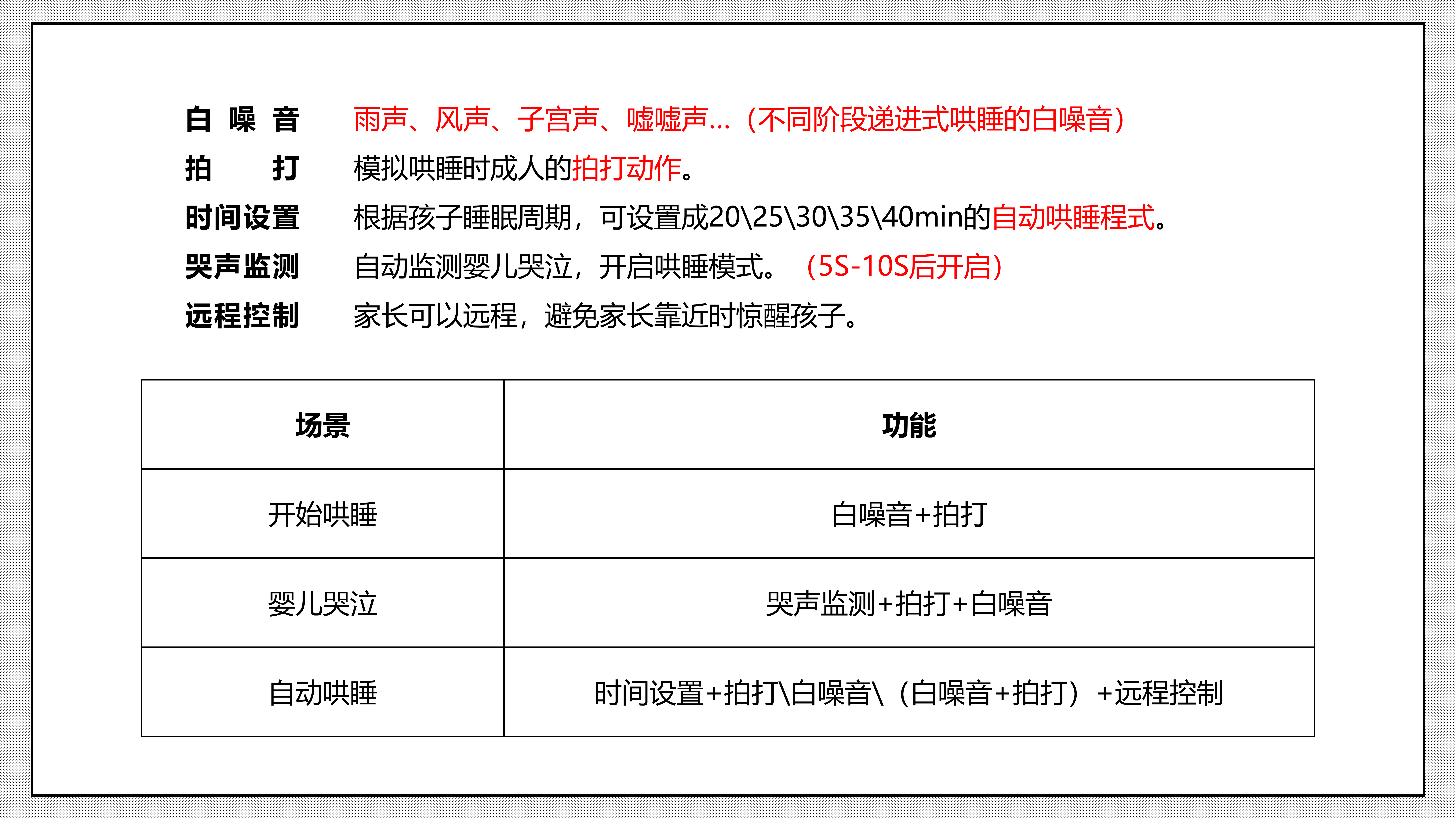 Lull to sleep，Mother and baby，Product definition，