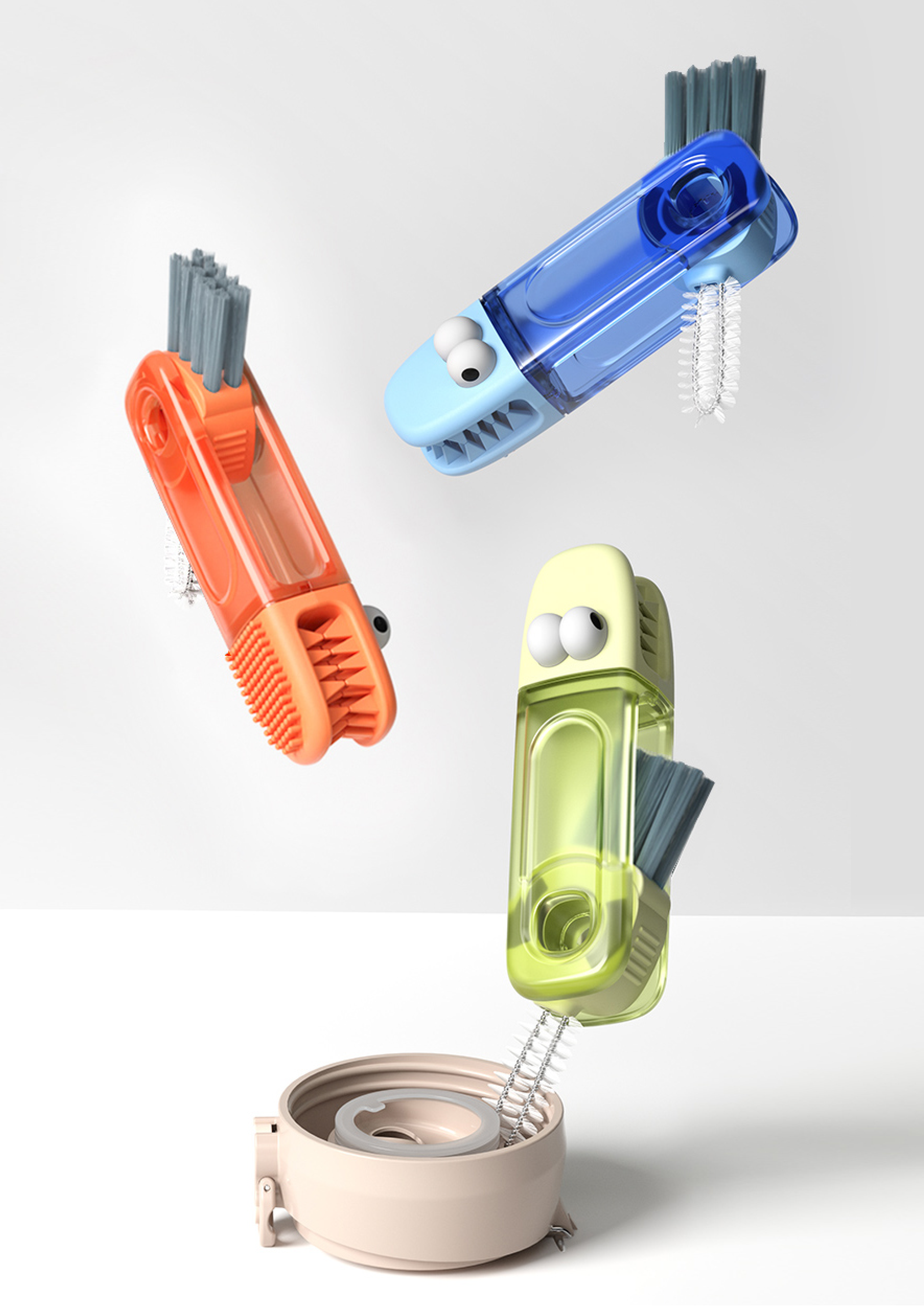 clean，Cup lid brush，brush，Home Furnishing，kitchen，Cup brush，multi-function，