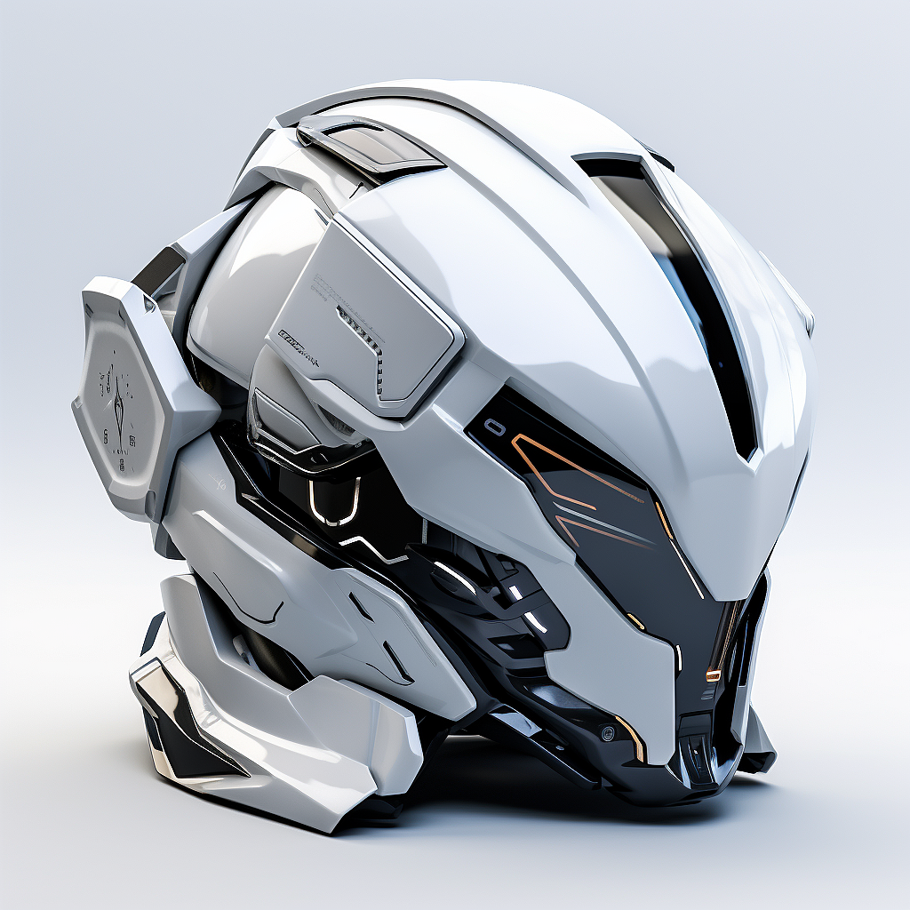 AI drawing，midjourney，Science fiction concept，Helmet，