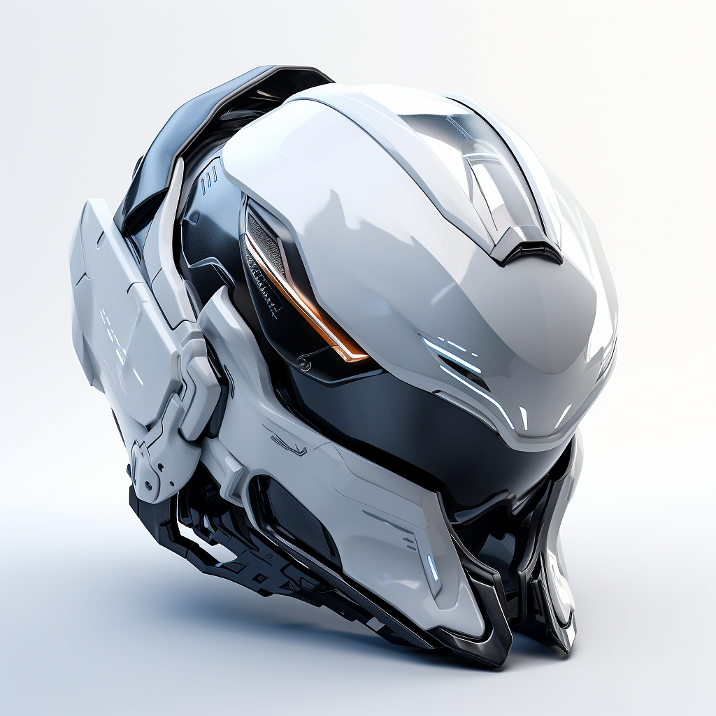 AI drawing，midjourney，Science fiction concept，Helmet，