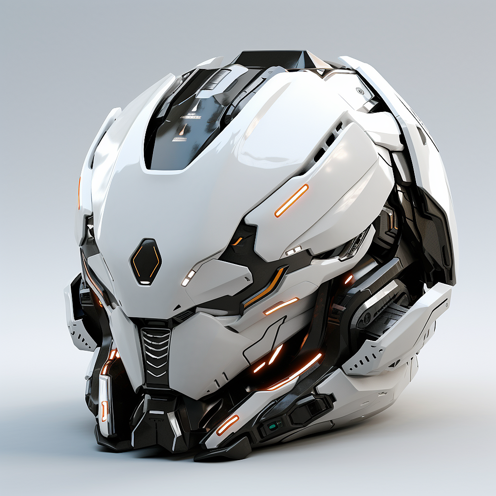 AI drawing，midjourney，Science fiction concept，Helmet，