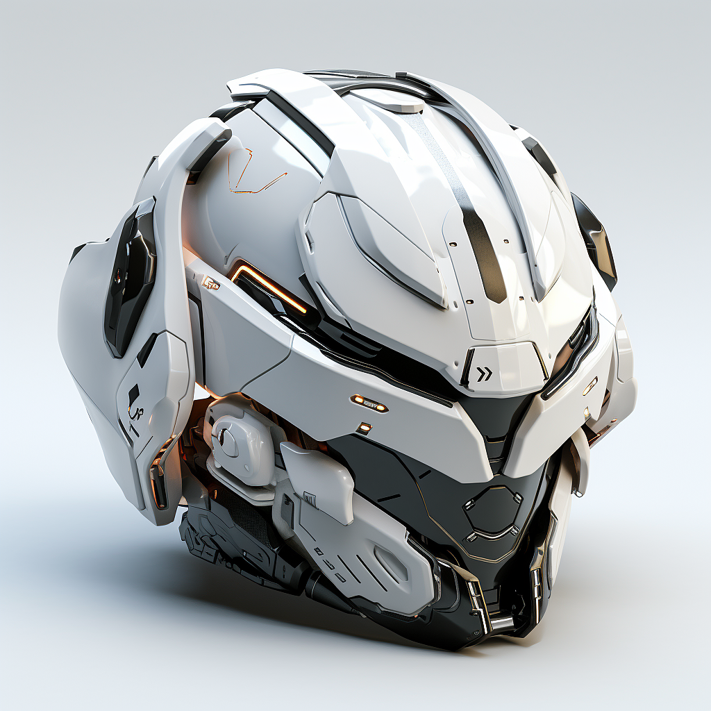 AI drawing，midjourney，Science fiction concept，Helmet，