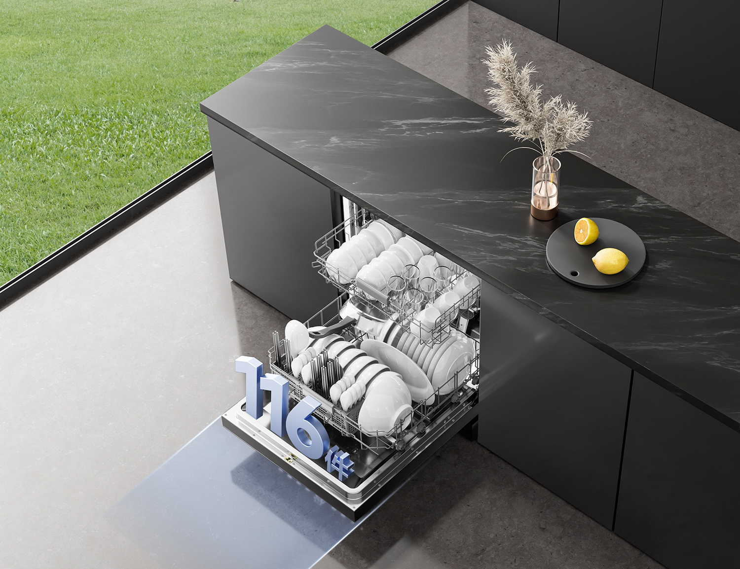 product design，Design case sharing，dishwasher，industrial design，Appearance design，Morgan Design，Kitchen electrical design，