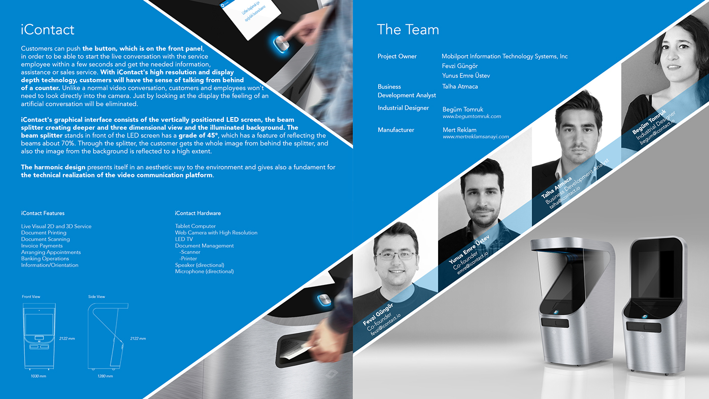 Communication service kiosk，ICONTACT，equipment，