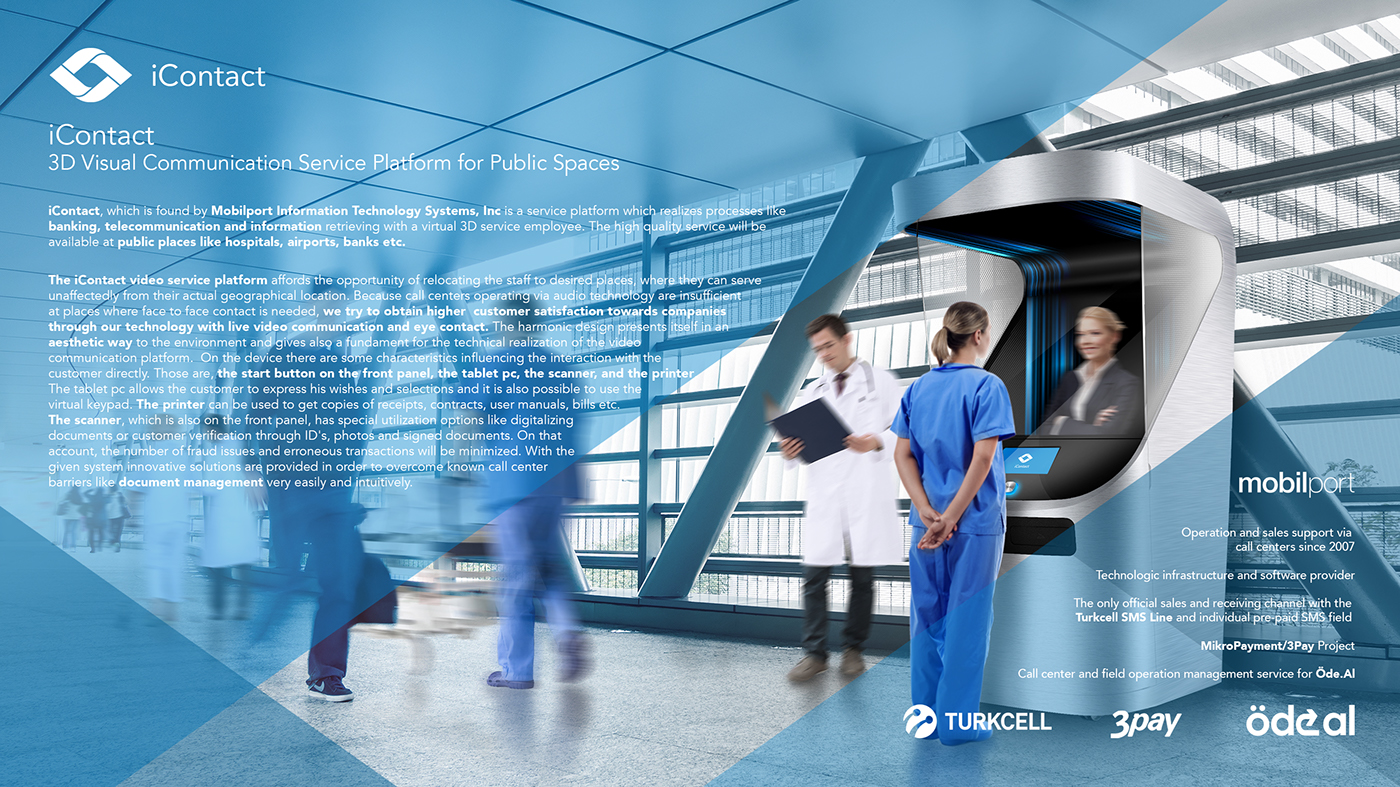 Communication service kiosk，ICONTACT，equipment，