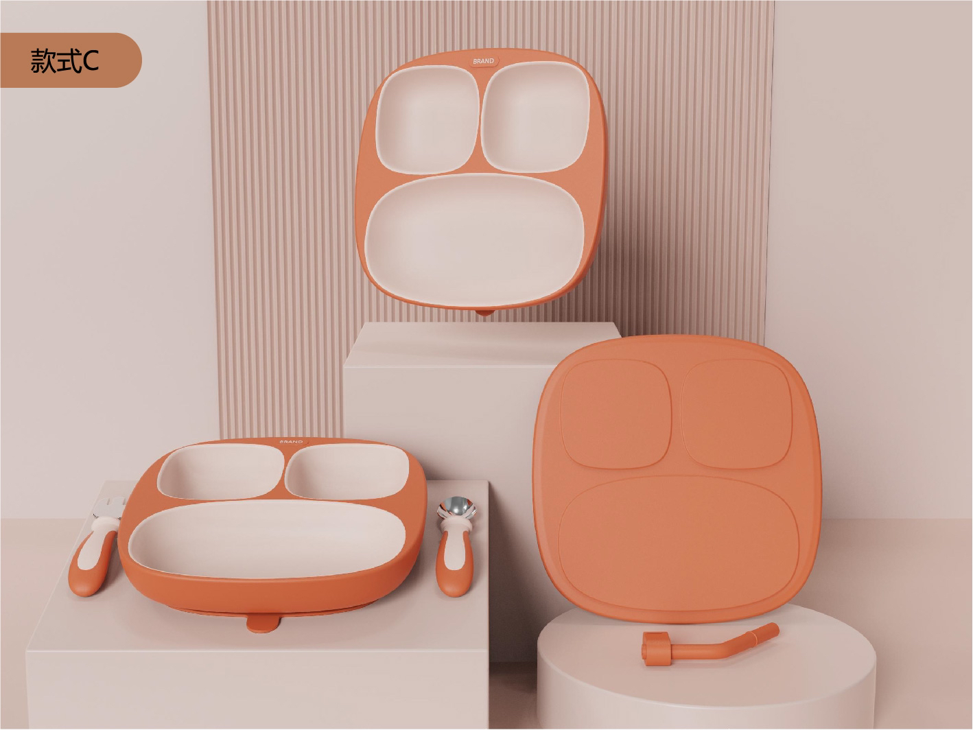 Simple design，geometric modeling ，Baby plate，