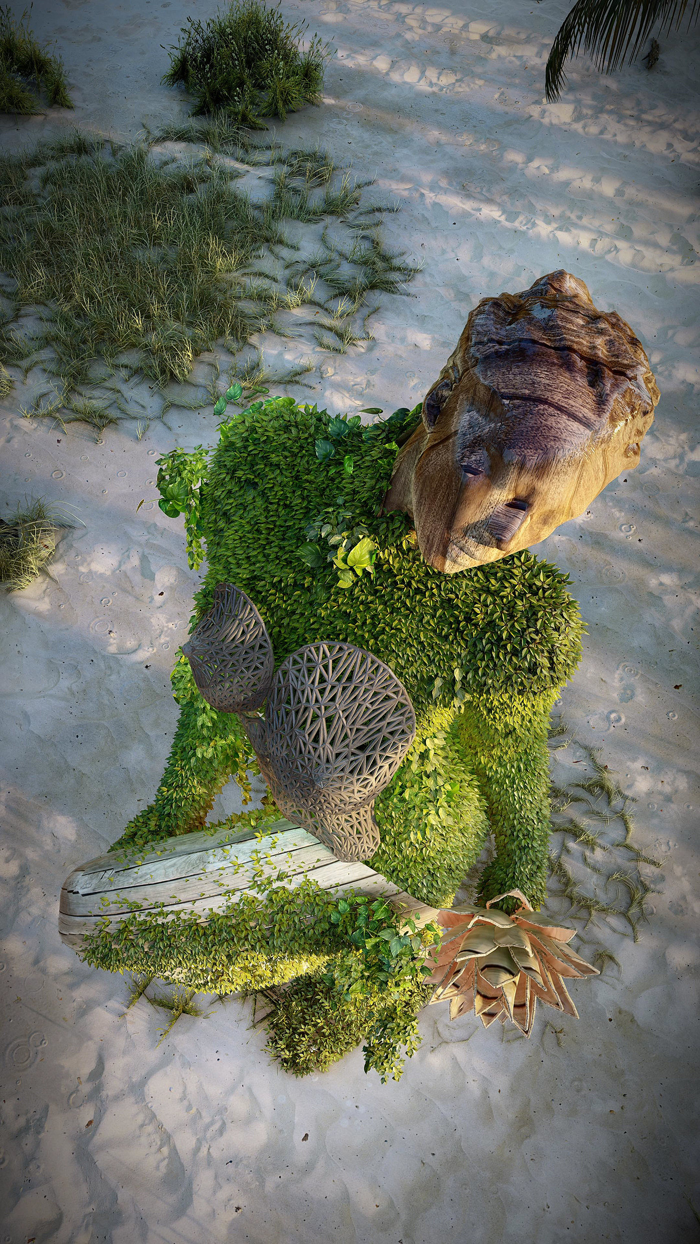 Beach sculpture，