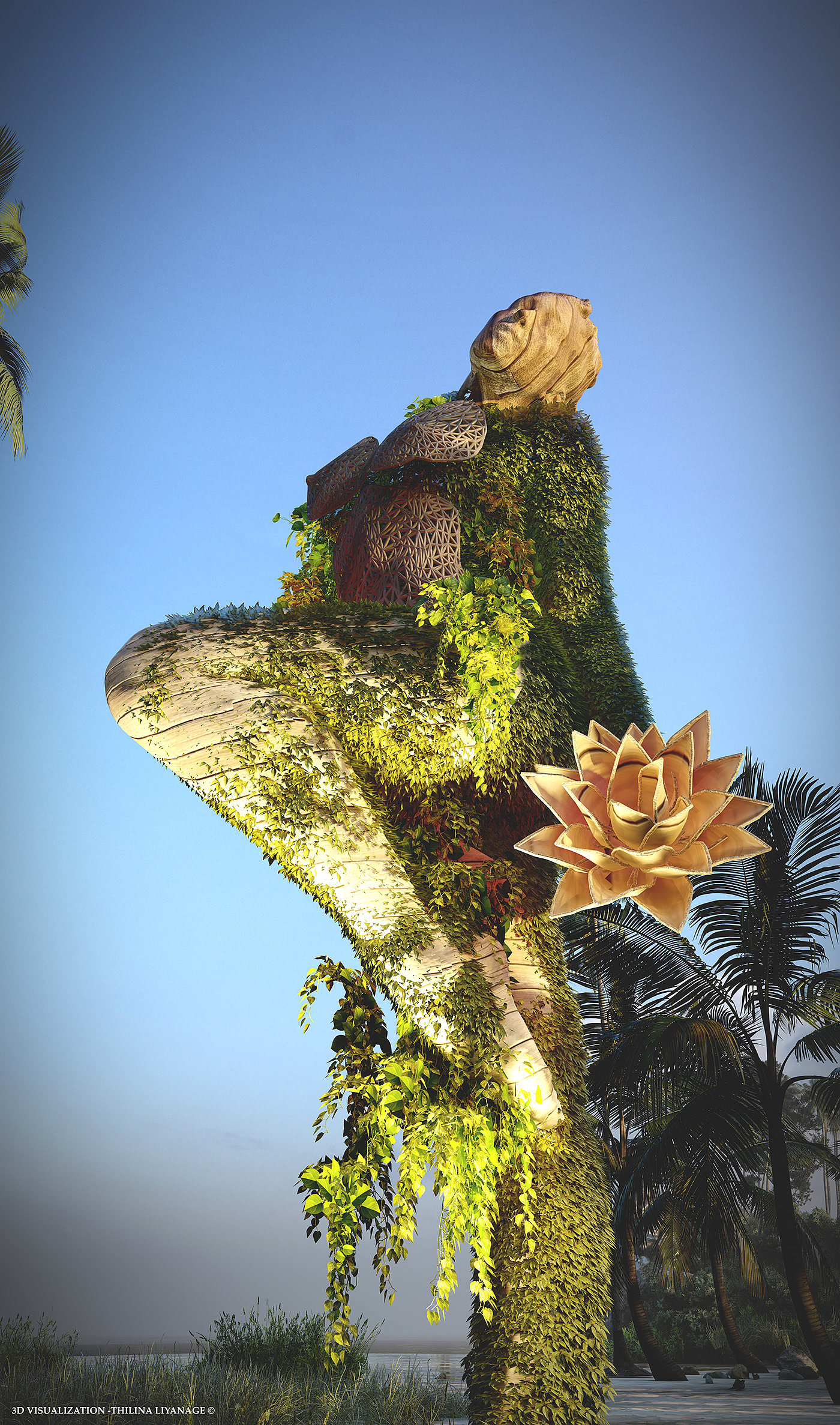 Beach sculpture，